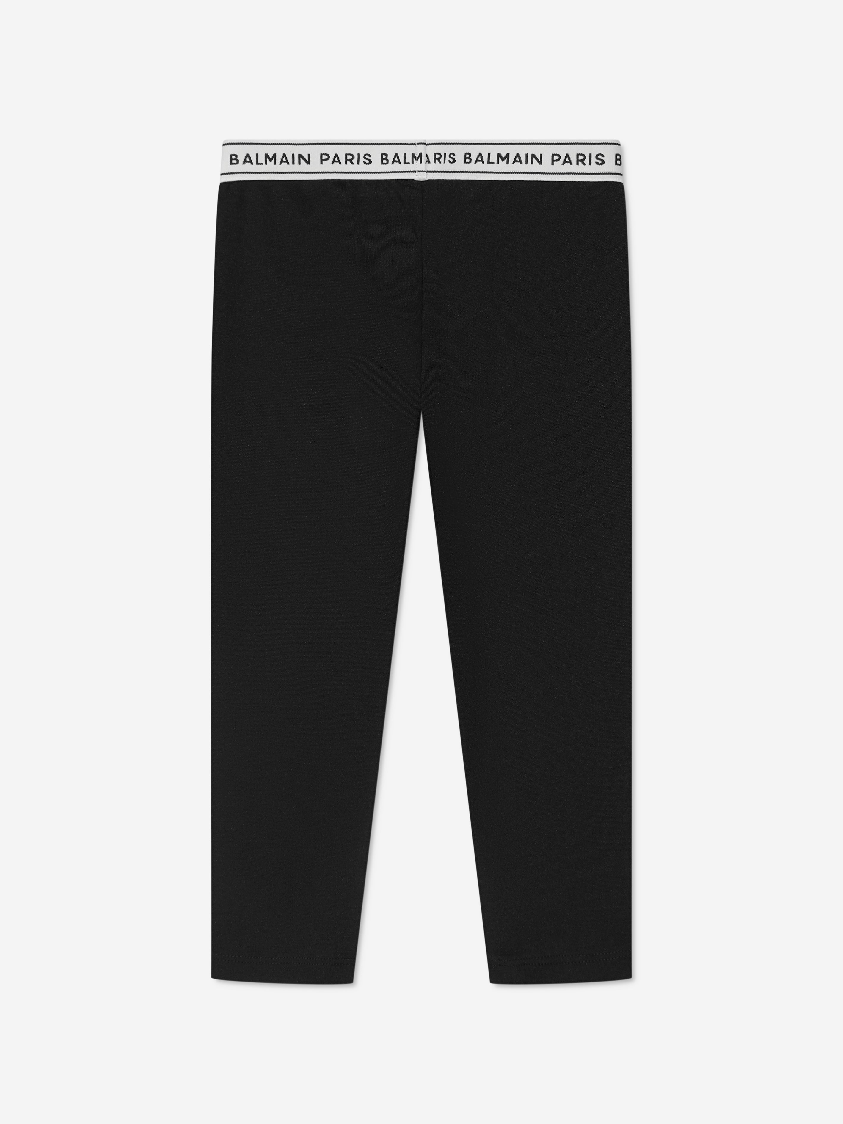 Balmain Baby Girls Logo Leggings in Black