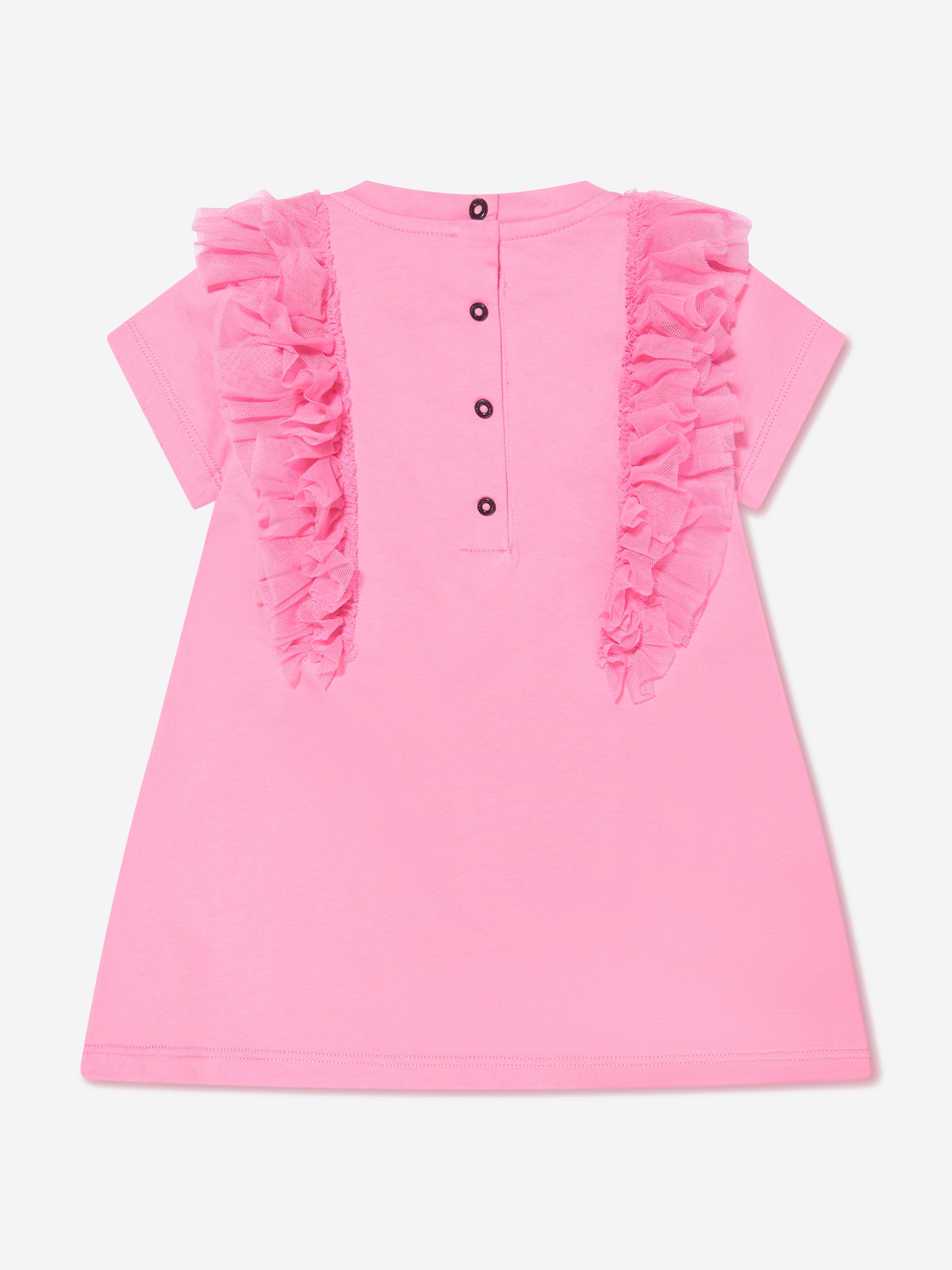 Balmain Baby Girls Ruffle Jersey Dress in Pink