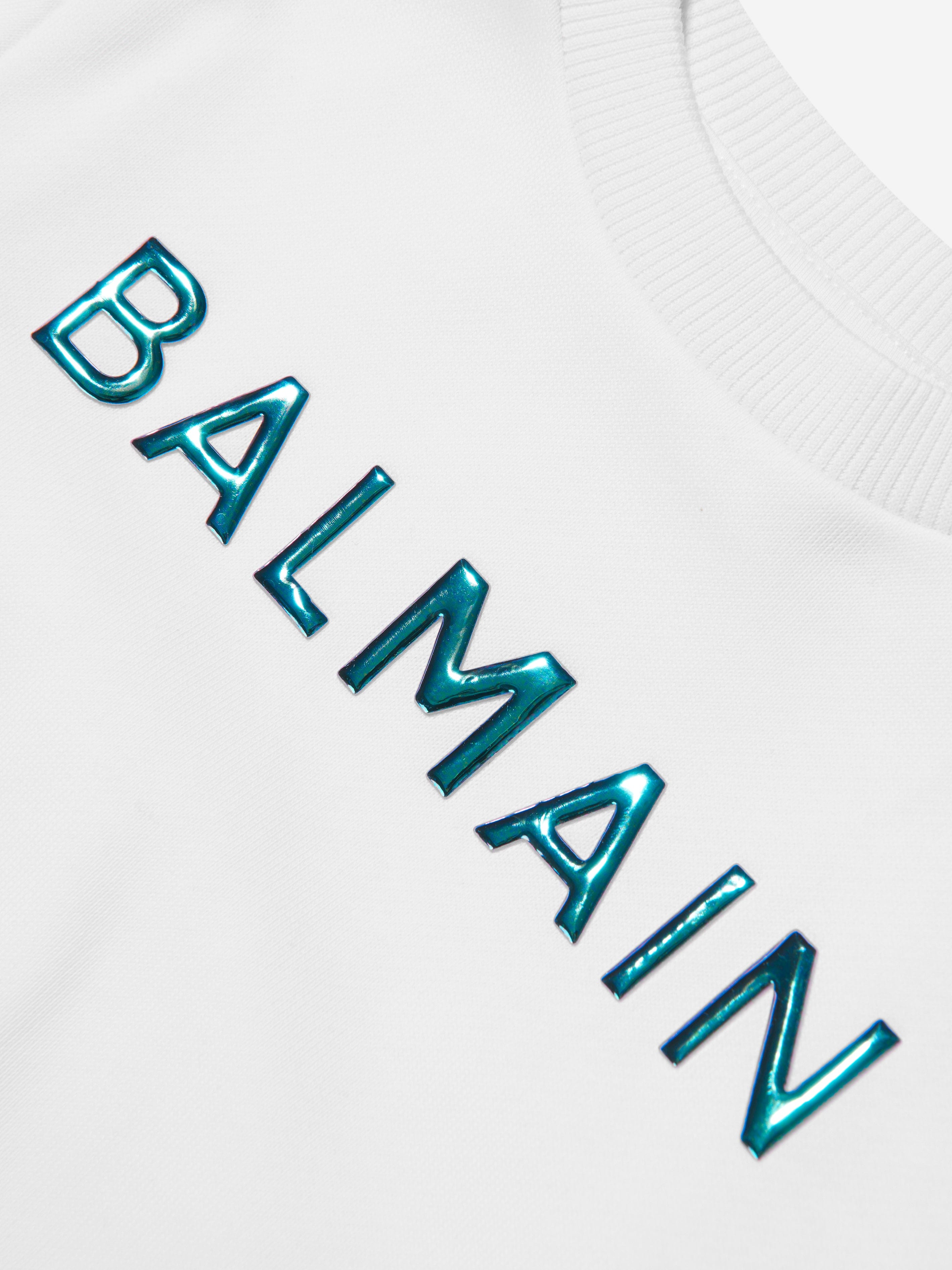 Balmain Boys Logo Sweatshirt in White