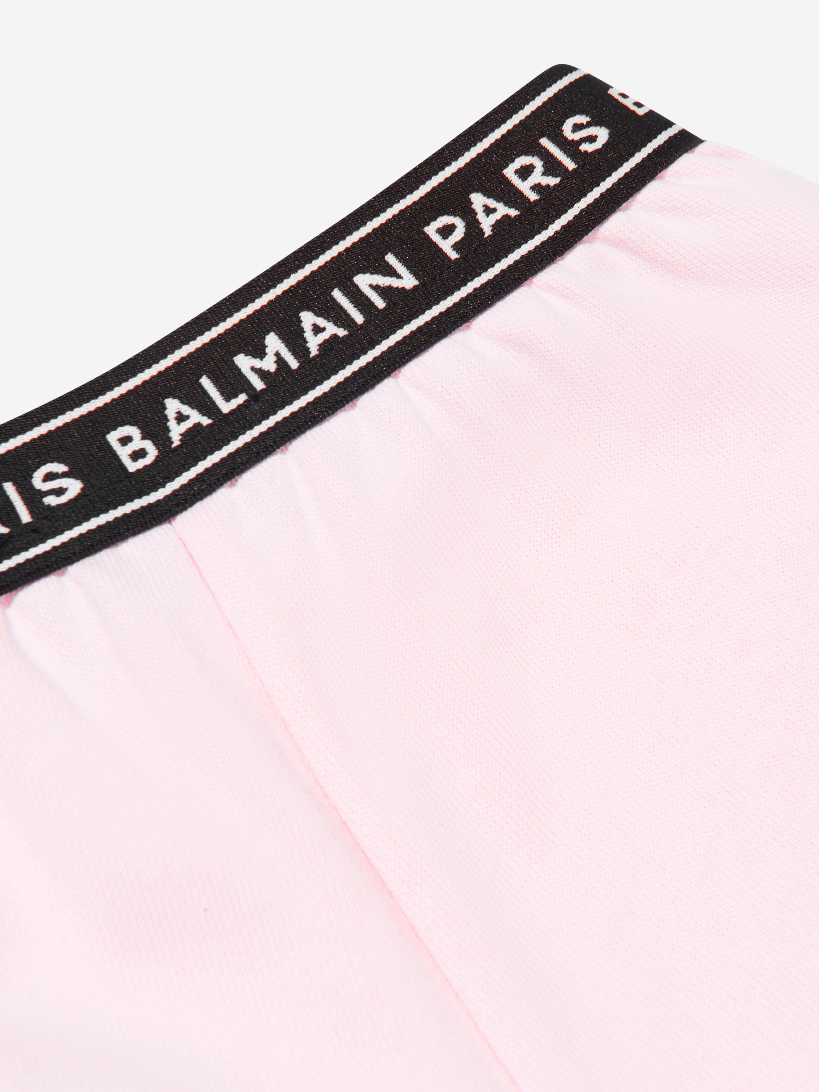 Balmain Baby Girls Logo Shorts in Pink