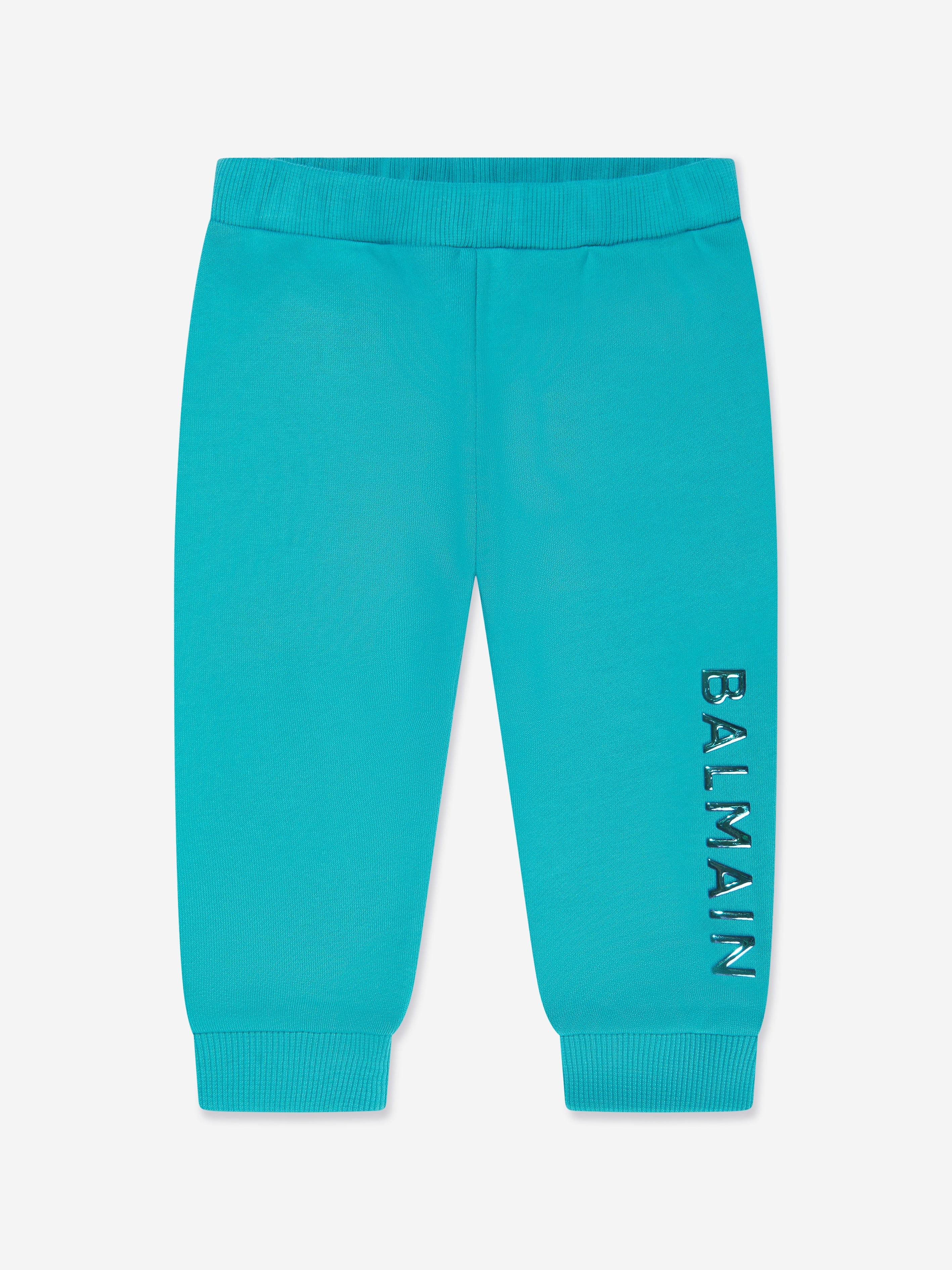 Balmain Baby Boys Logo Joggers in Blue