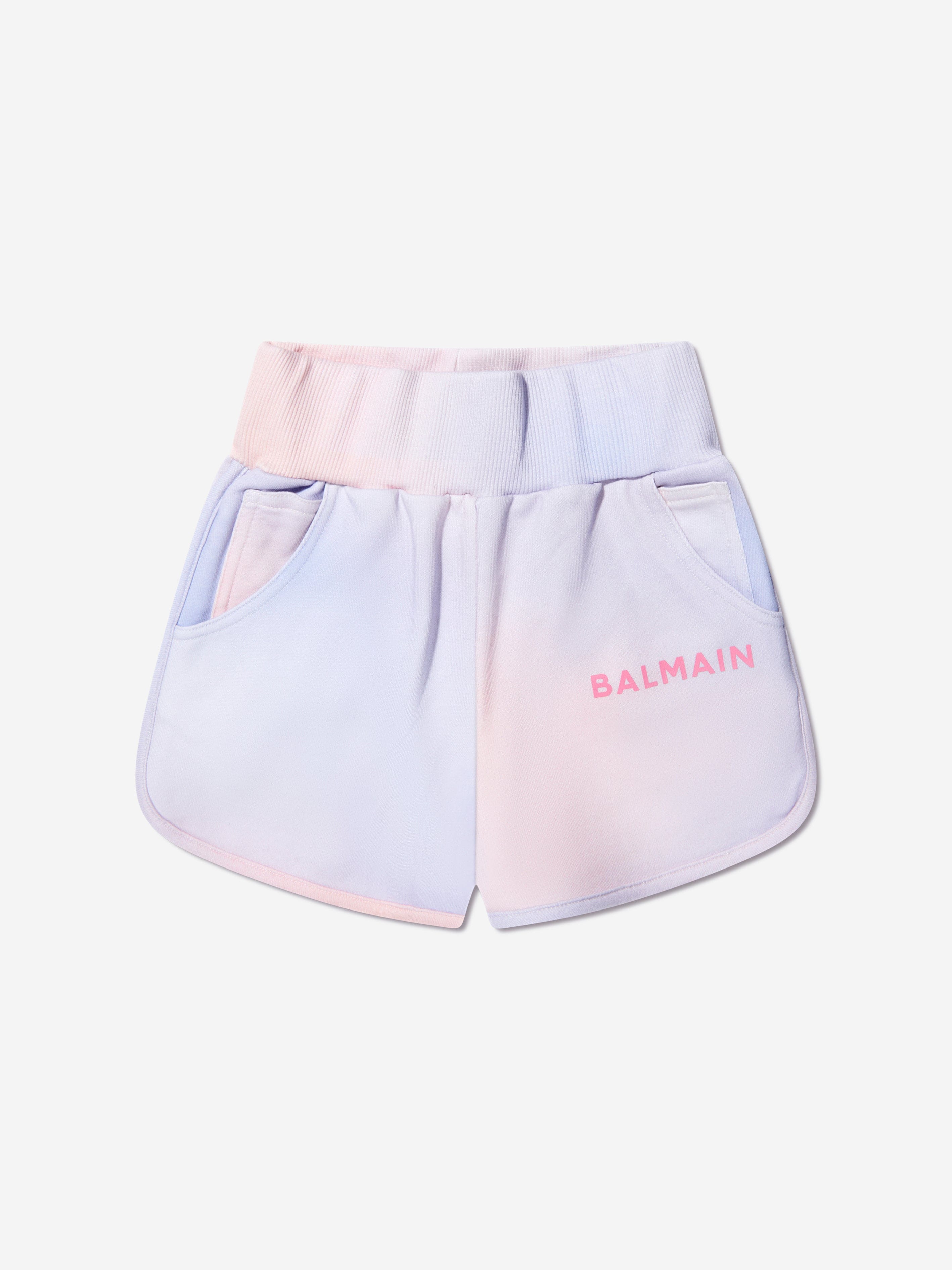 Balmain Girls Logo Shorts in Pink