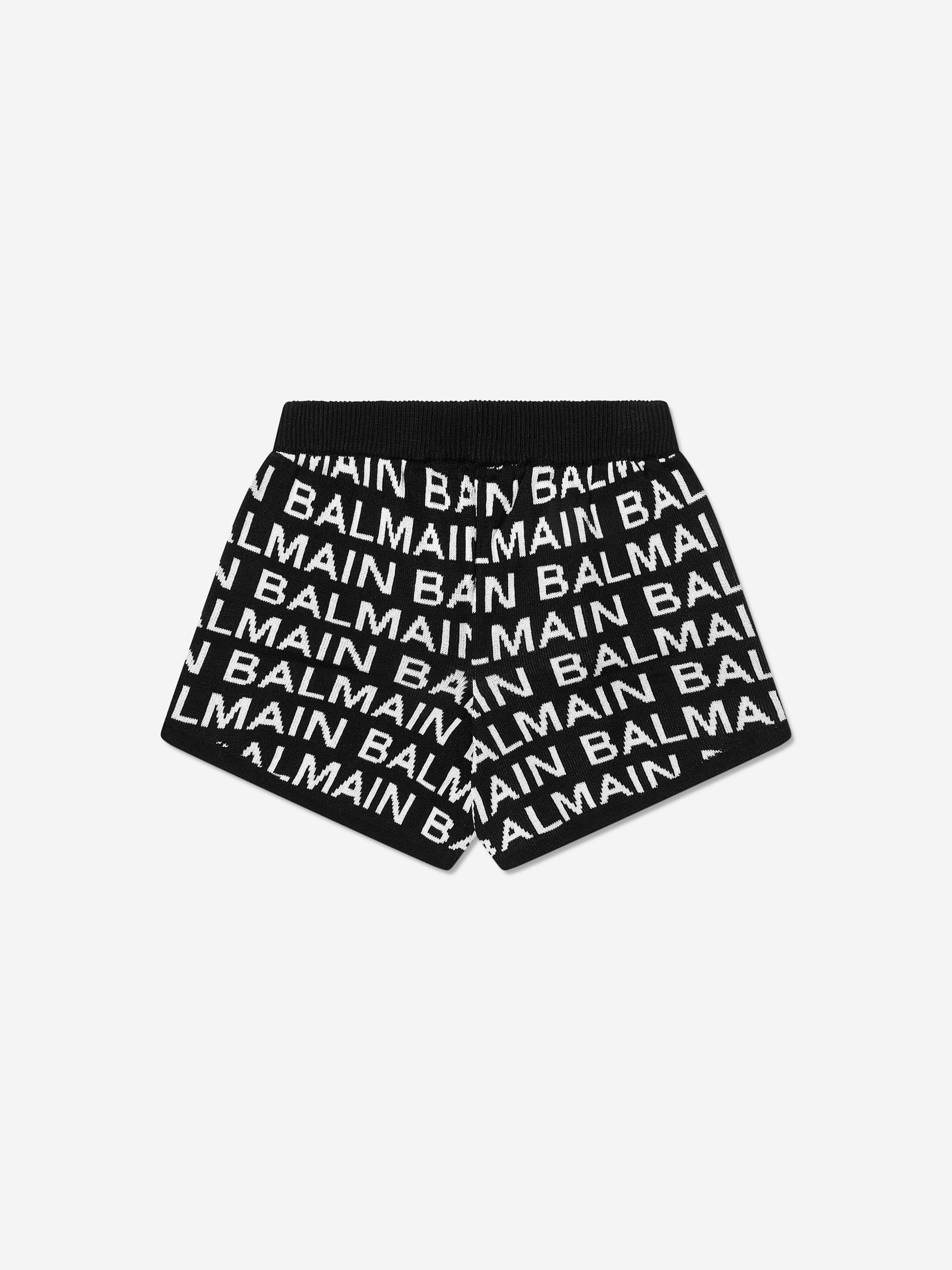 Balmain Girls Logo Shorts in Black