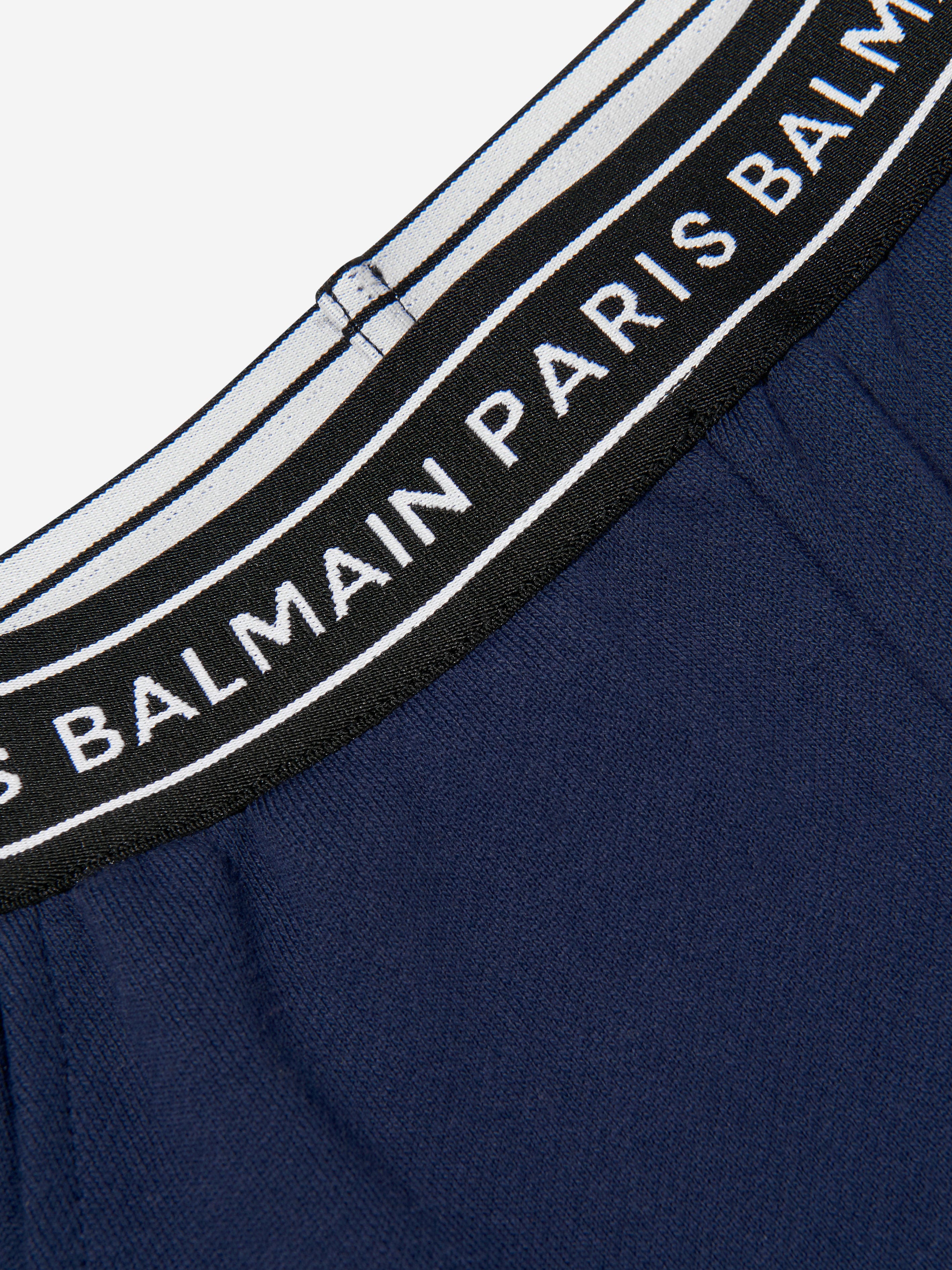 Balmain Boys Logo Jersey Short in Blue