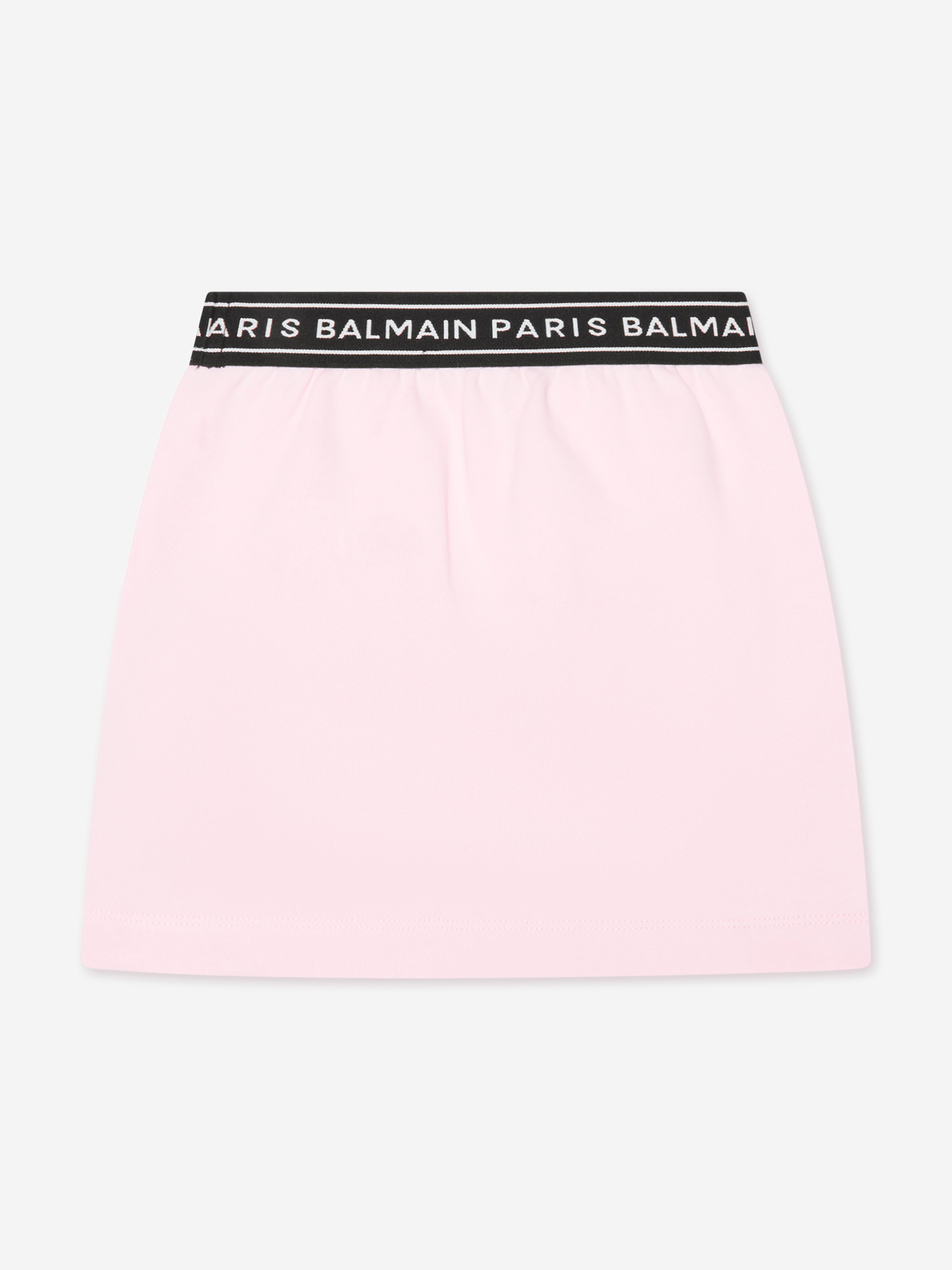 Balmain Girls Logo Skirt in Pink