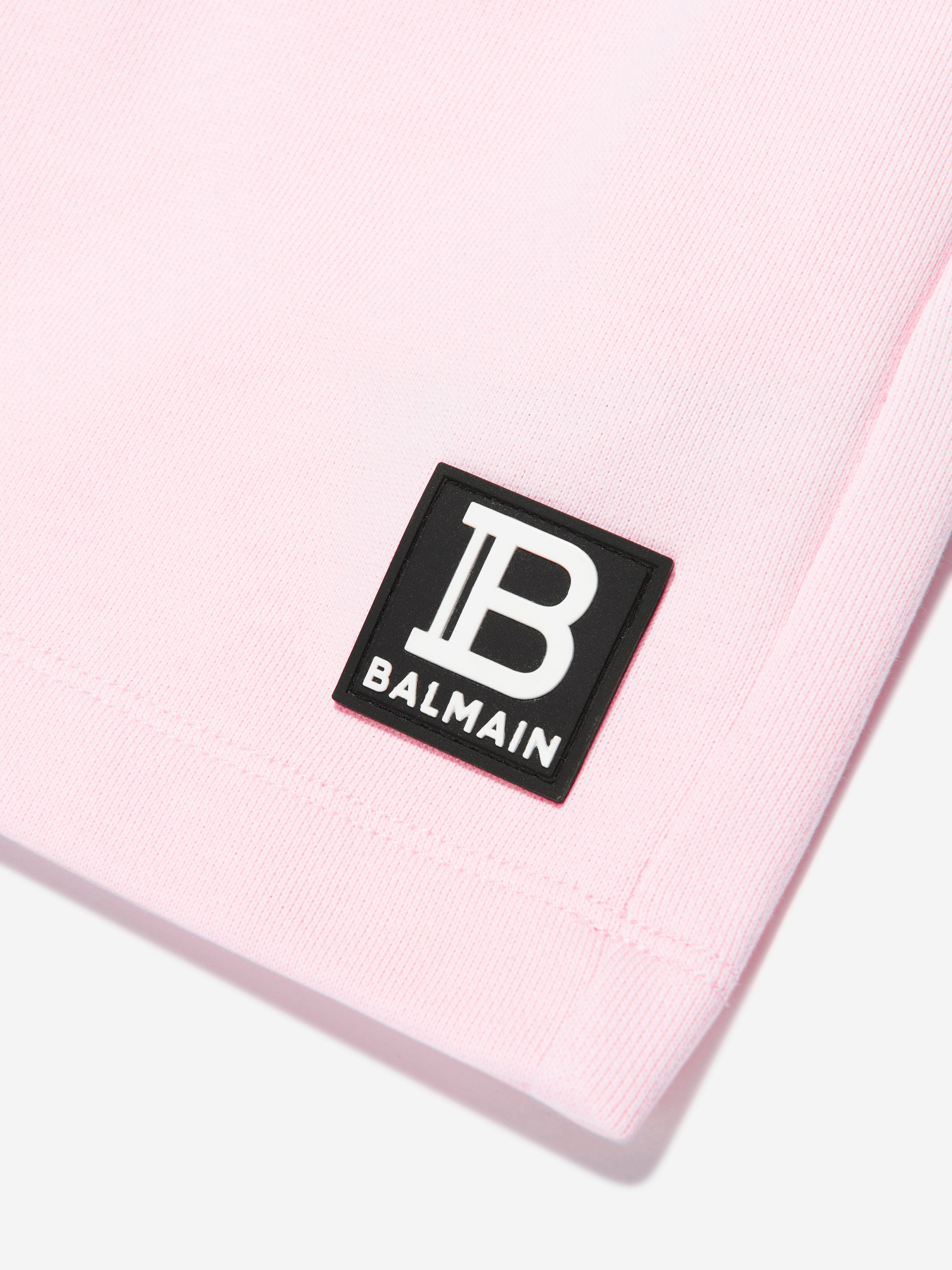 Balmain Girls Logo Skirt in Pink