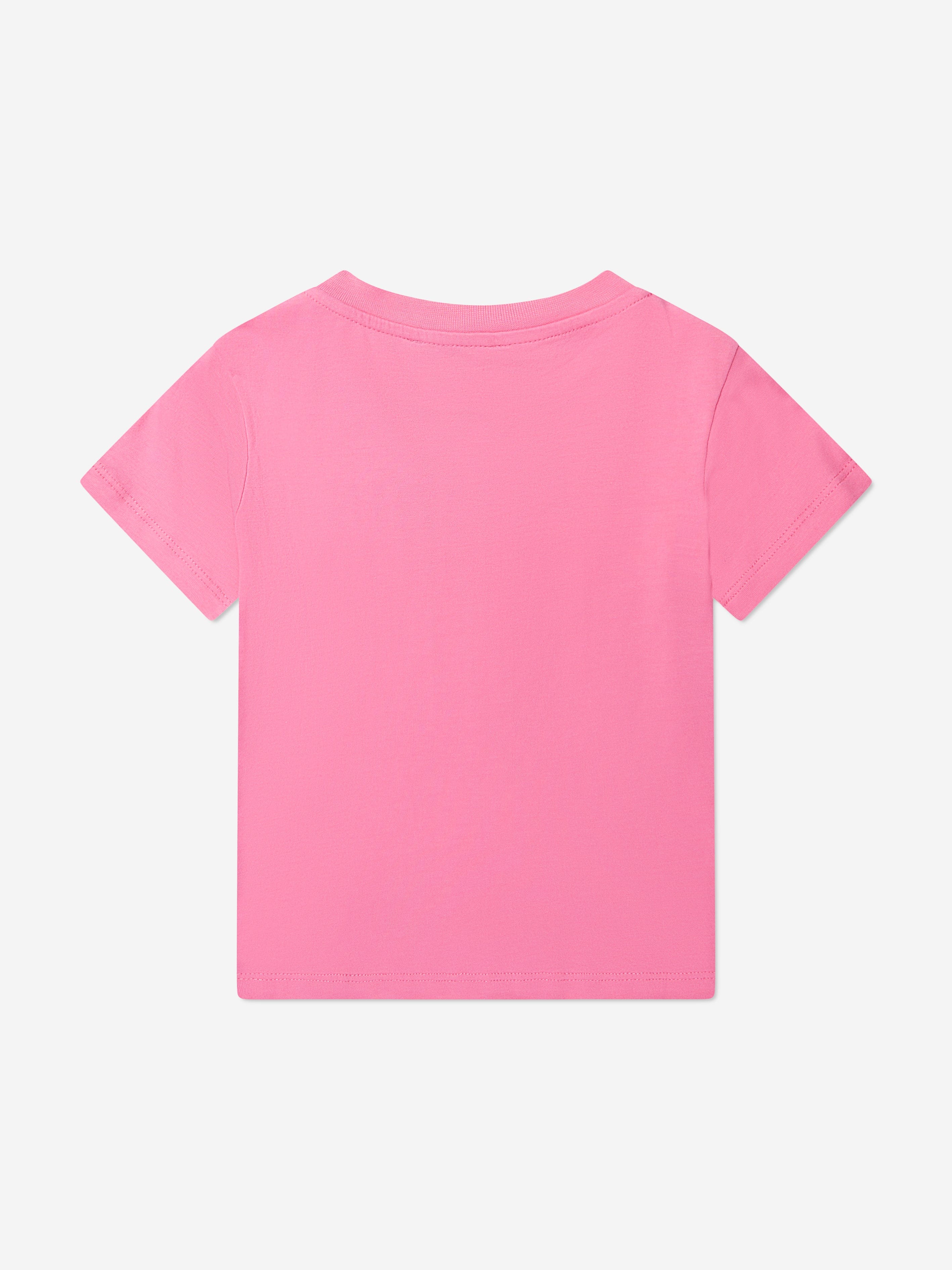 Balmain Girls Logo T-Shirt in Pink