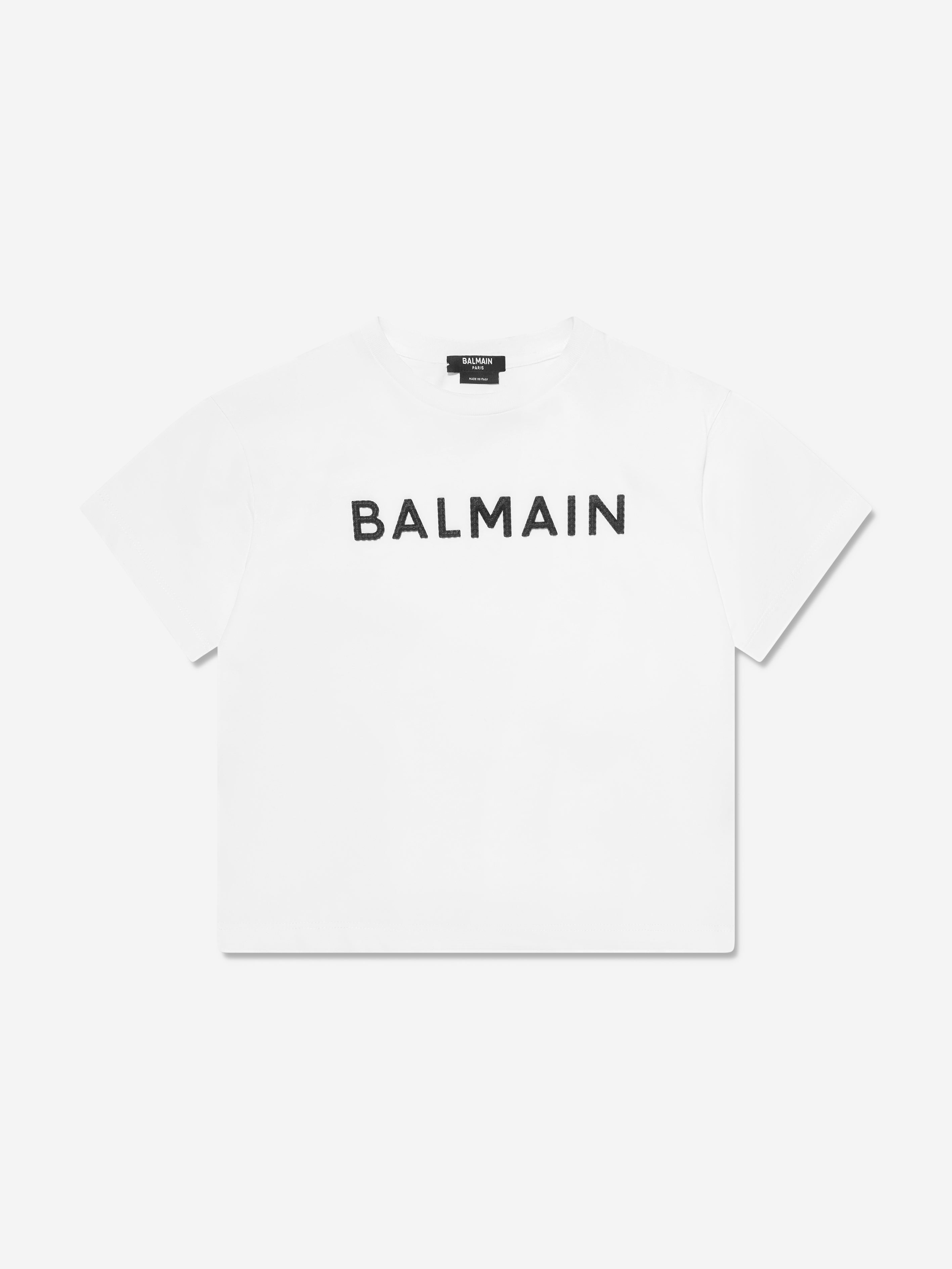 Balmain Boys Logo T-Shirt in White