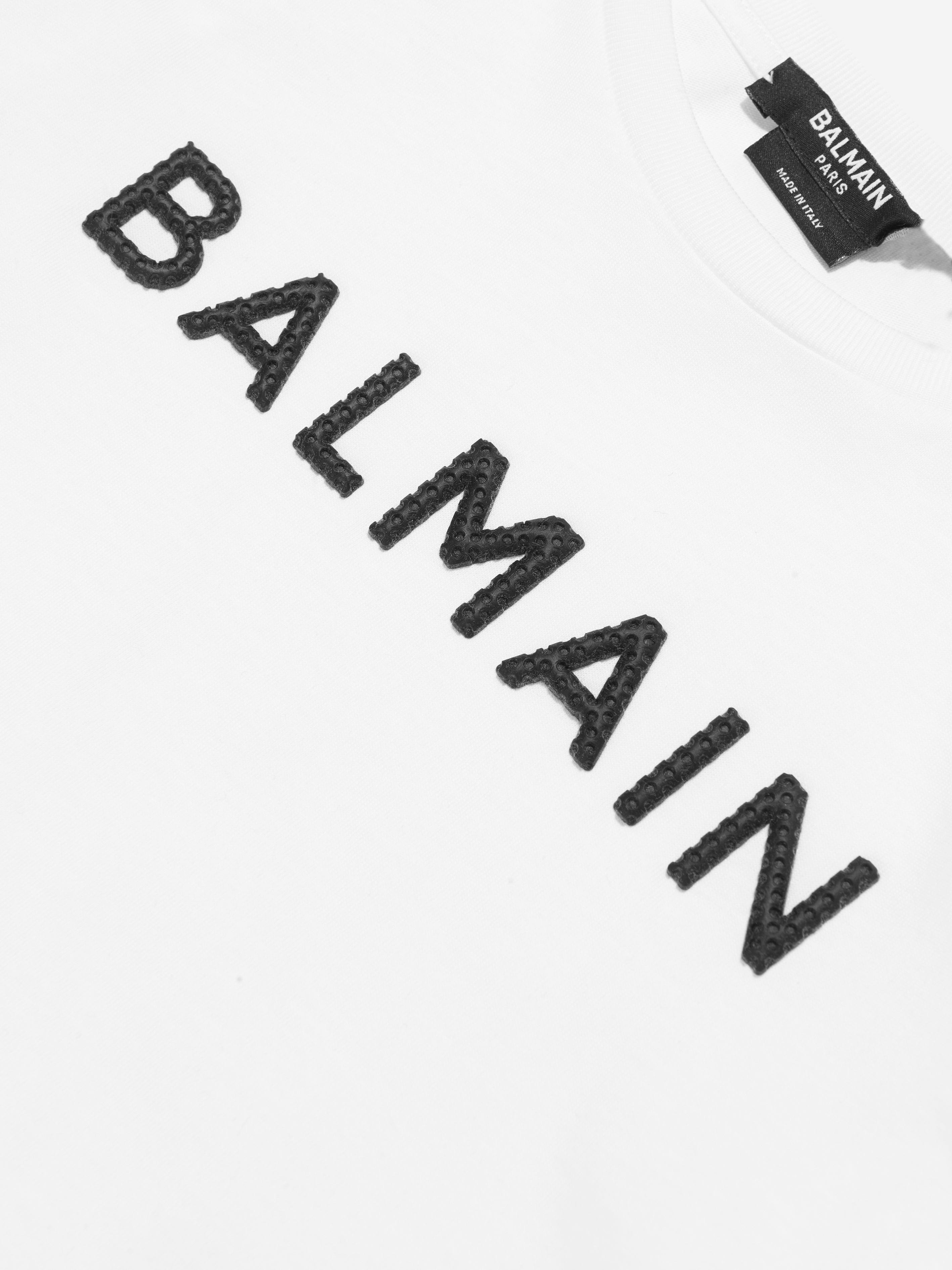 Balmain Boys Logo T-Shirt in White