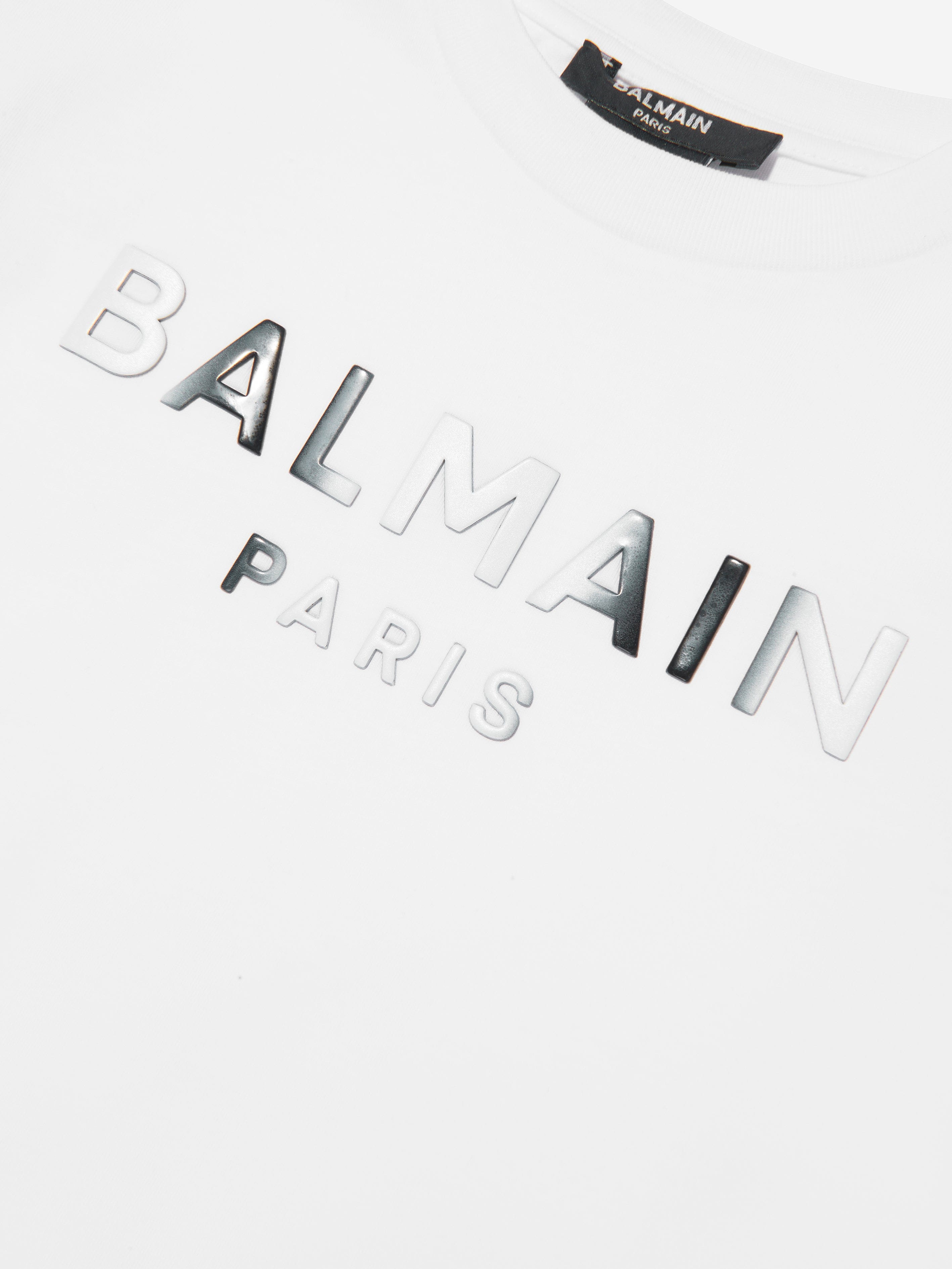 Balmain Boys Logo T-Shirt in White