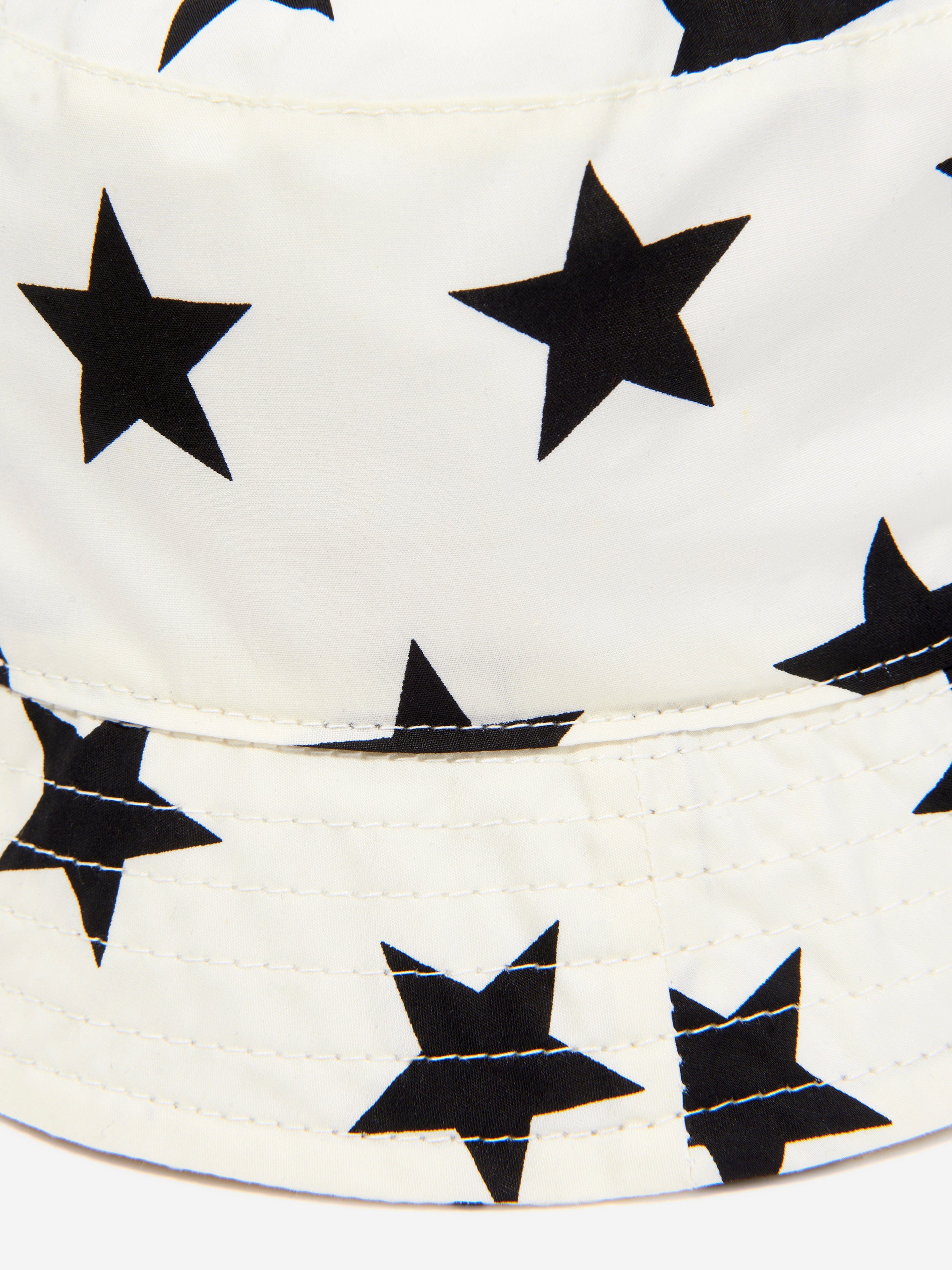 Balmain Baby Star Bucket Hat in Ivory