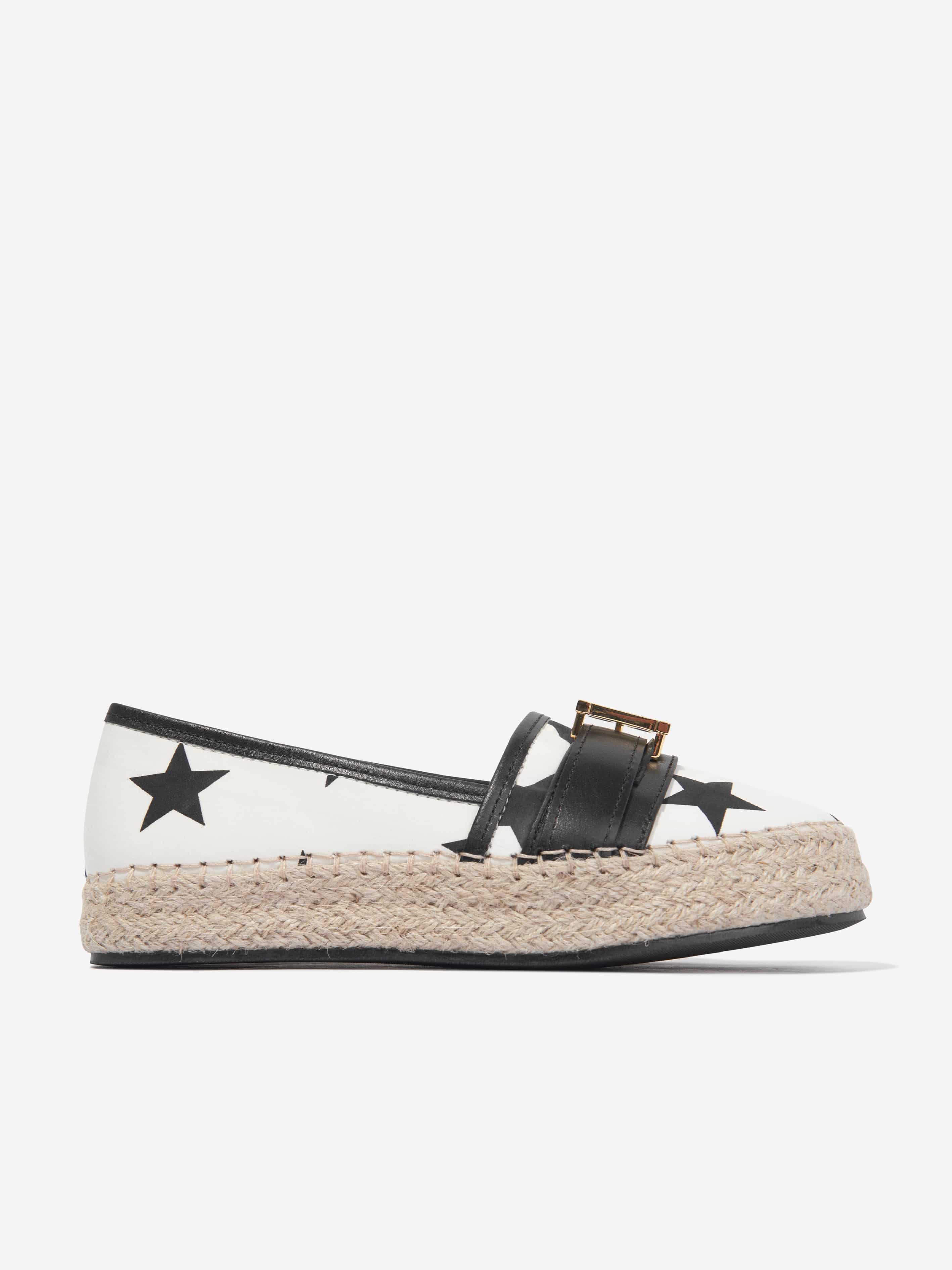 Balmain Girls Star Espadrilles in Ivory