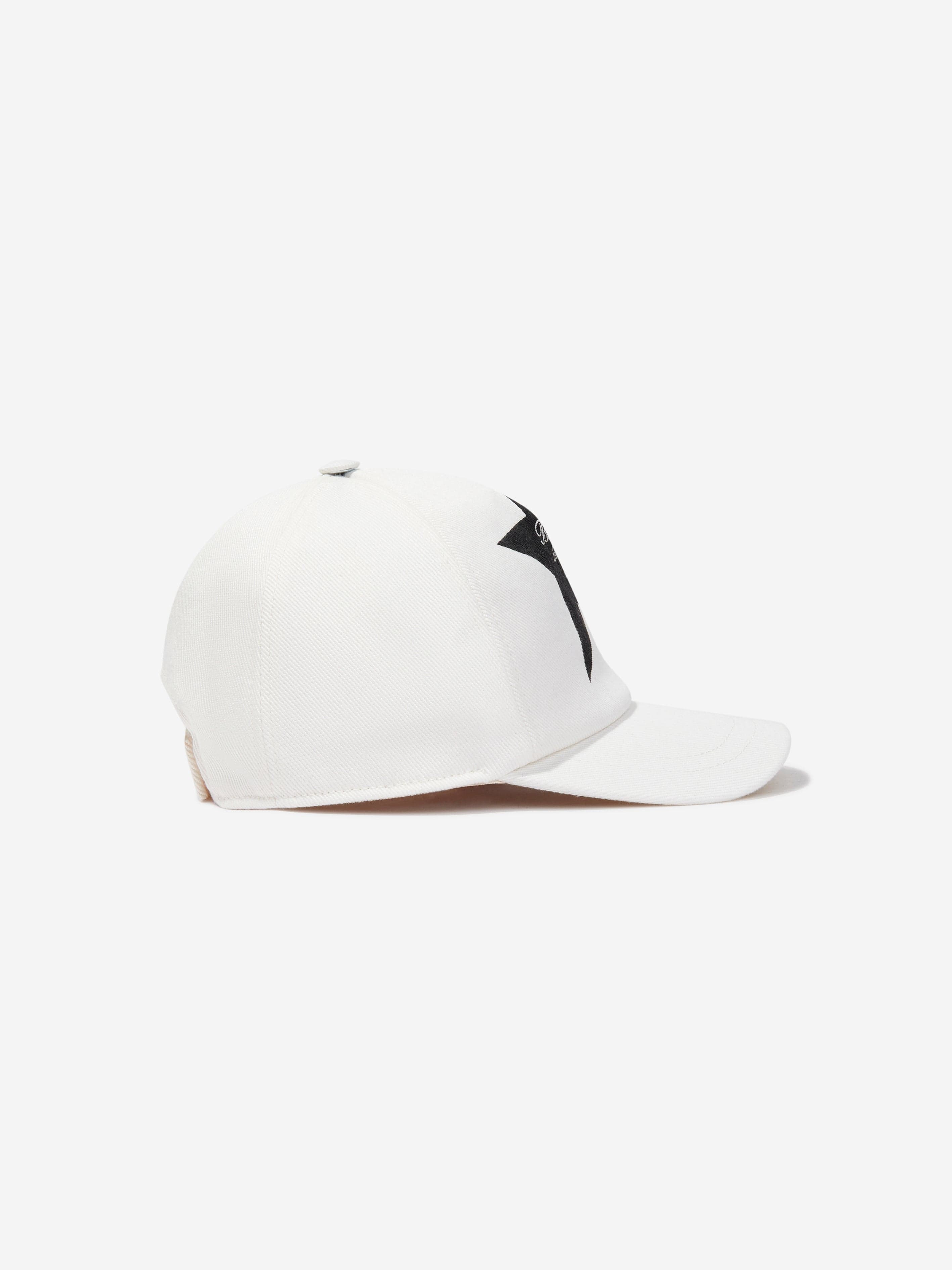 Balmain Kids Star Logo Cap in Ivory