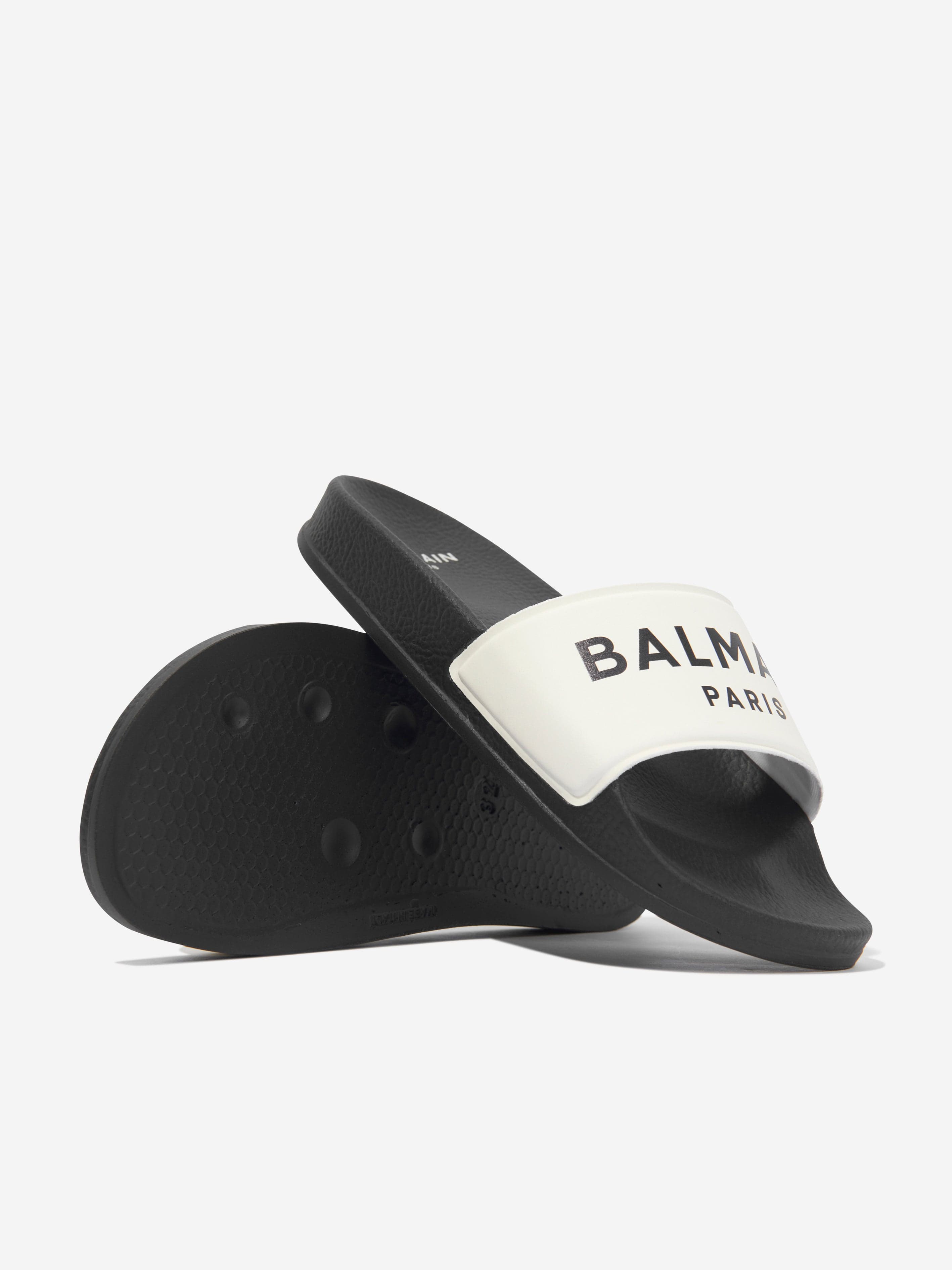 Balmain Kids Logo Sliders in Black