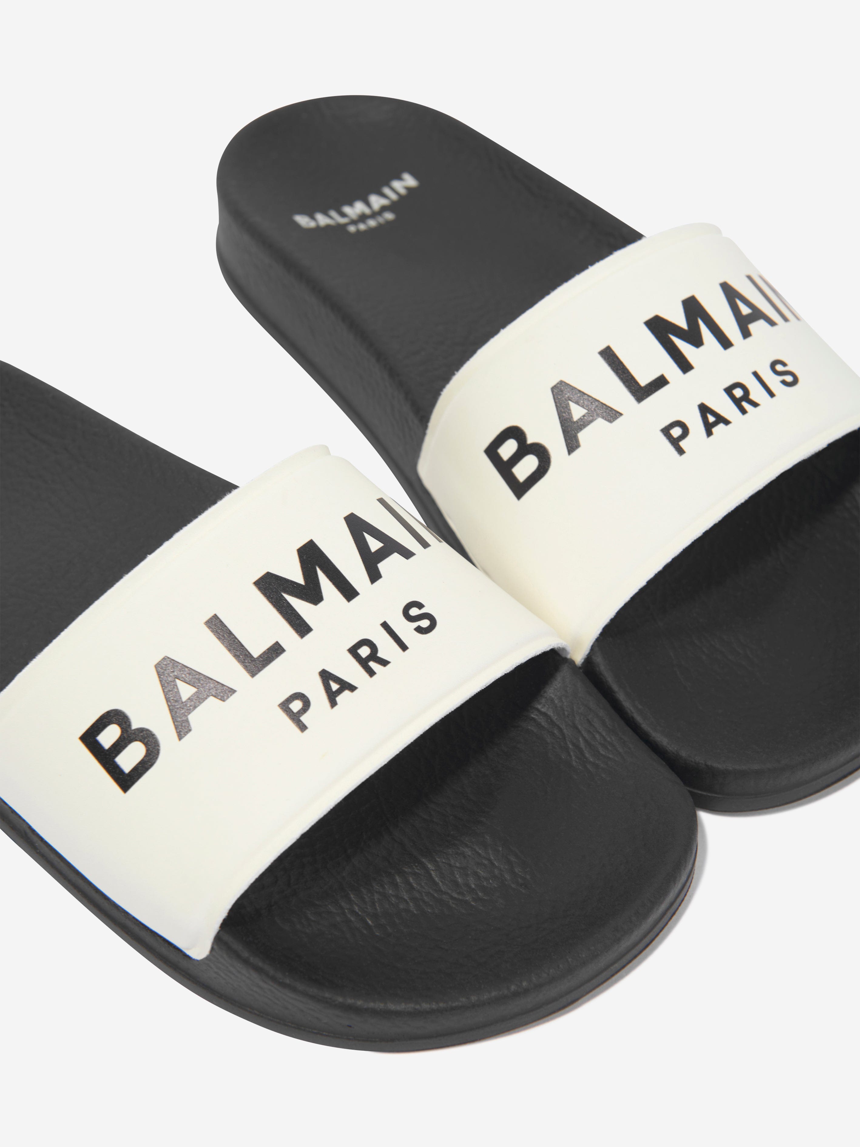 Balmain Kids Logo Sliders in Black