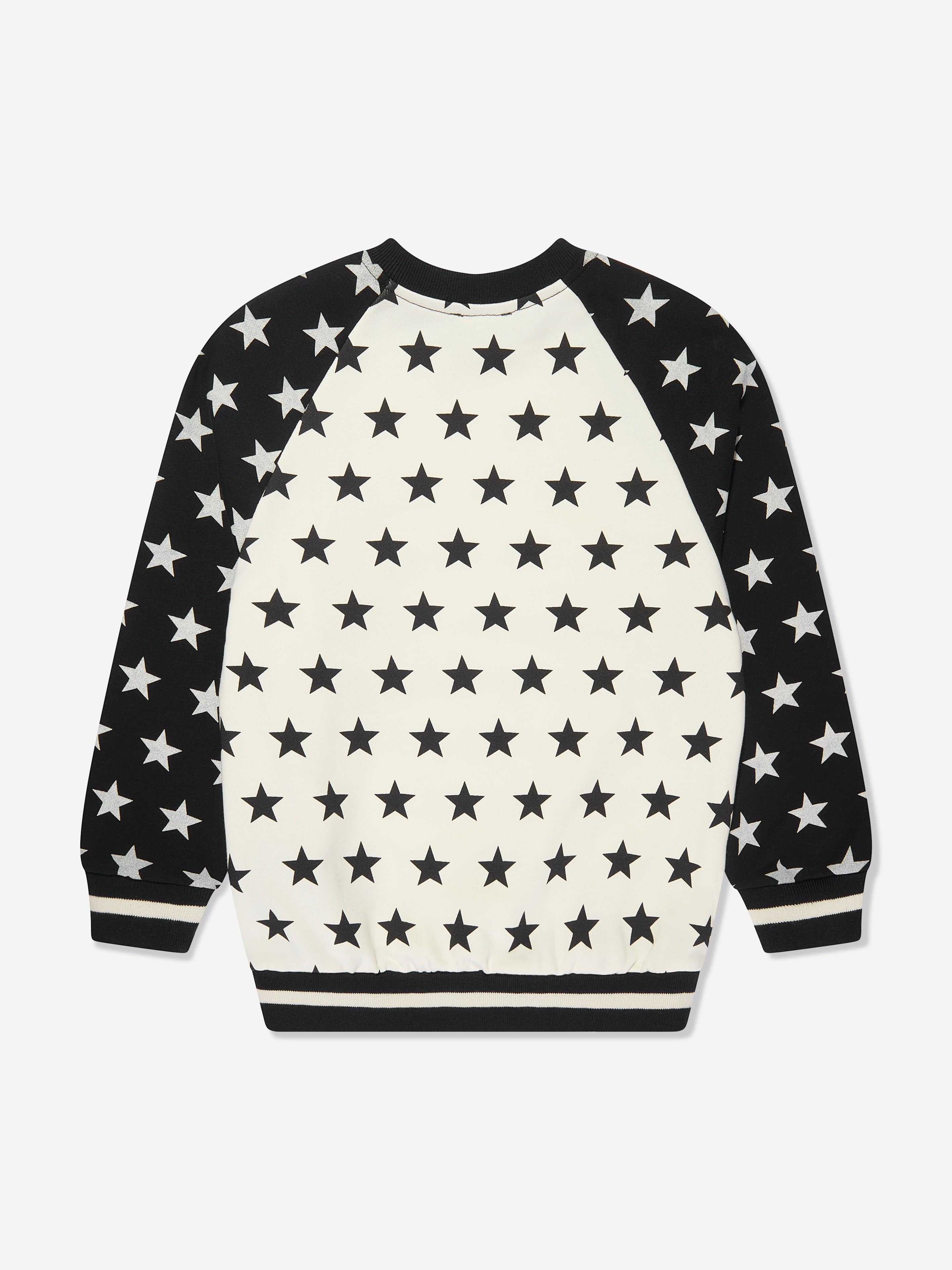 Balmain Kids Star Print Sweatshirt in Ivory