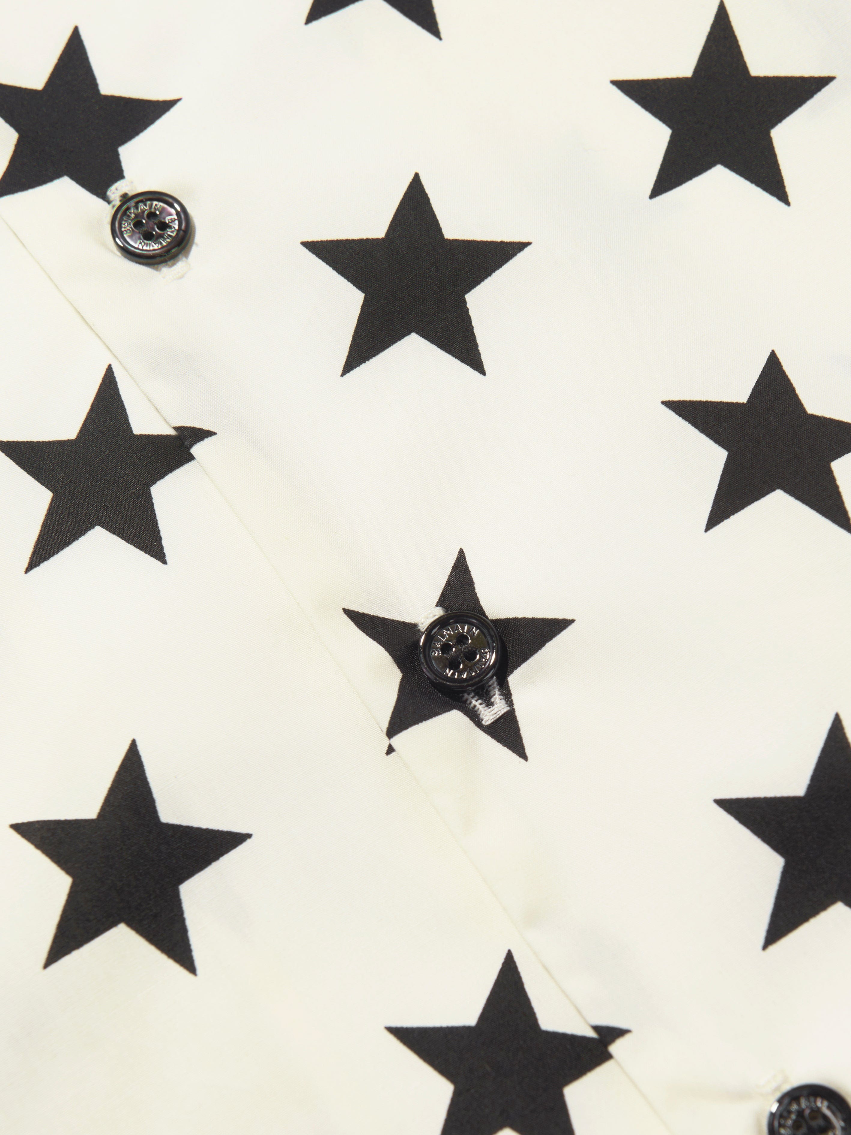 Balmain Boys Star Print Shirt in Ivory