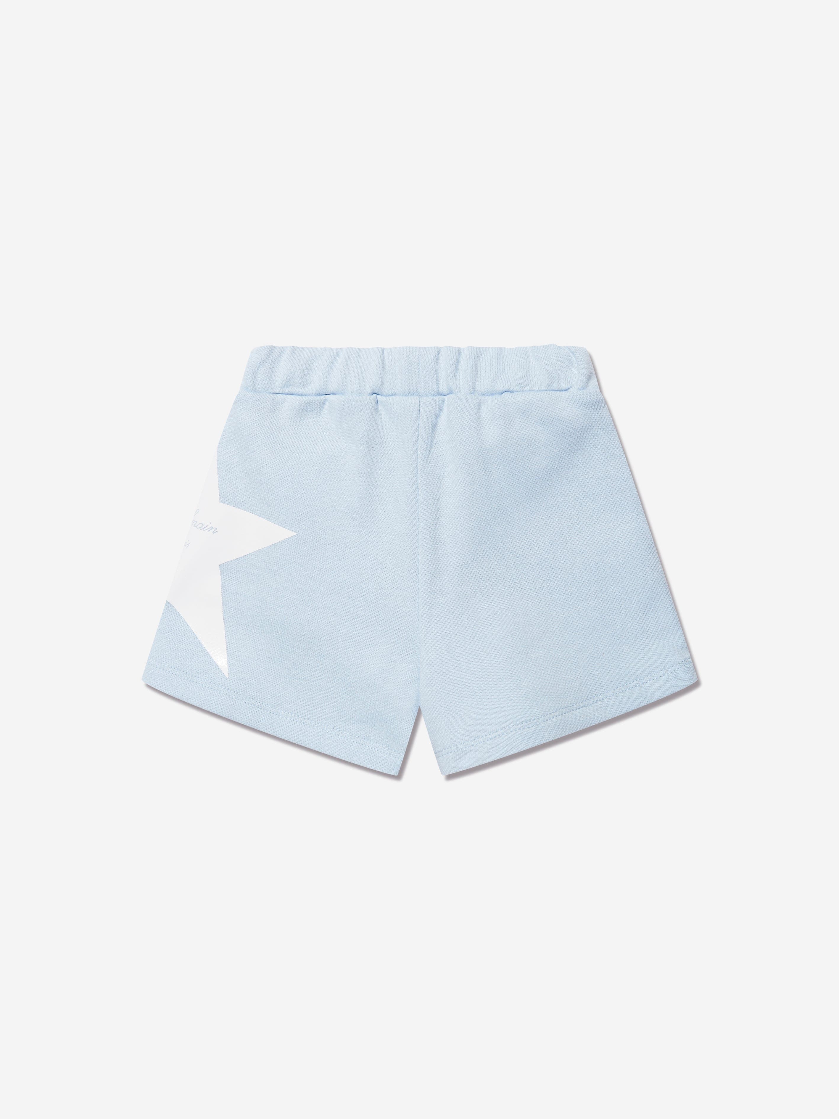 Balmain Baby Star Jersey Shorts in Blue