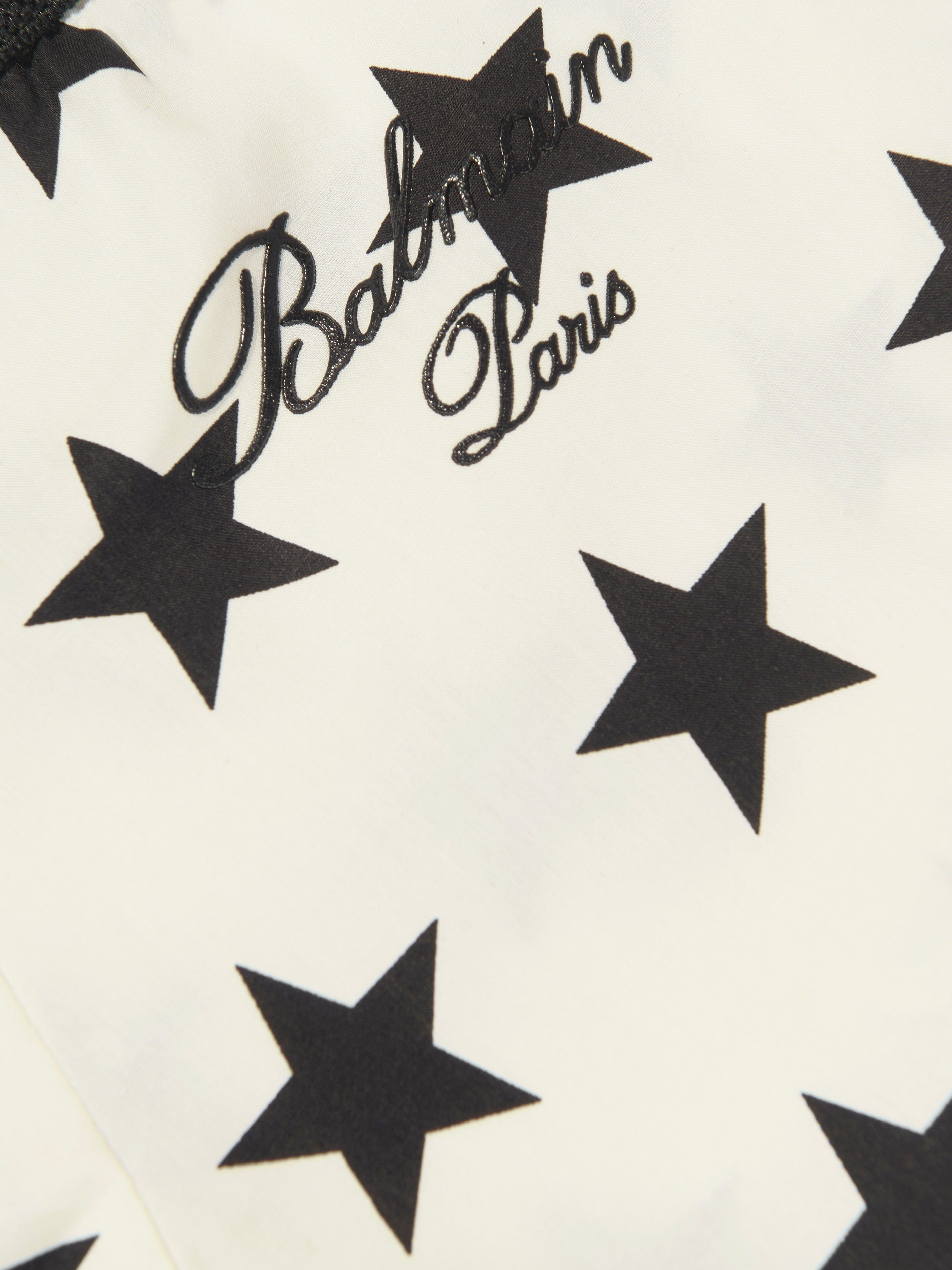 Balmain Baby Star Print Shorts in Ivory