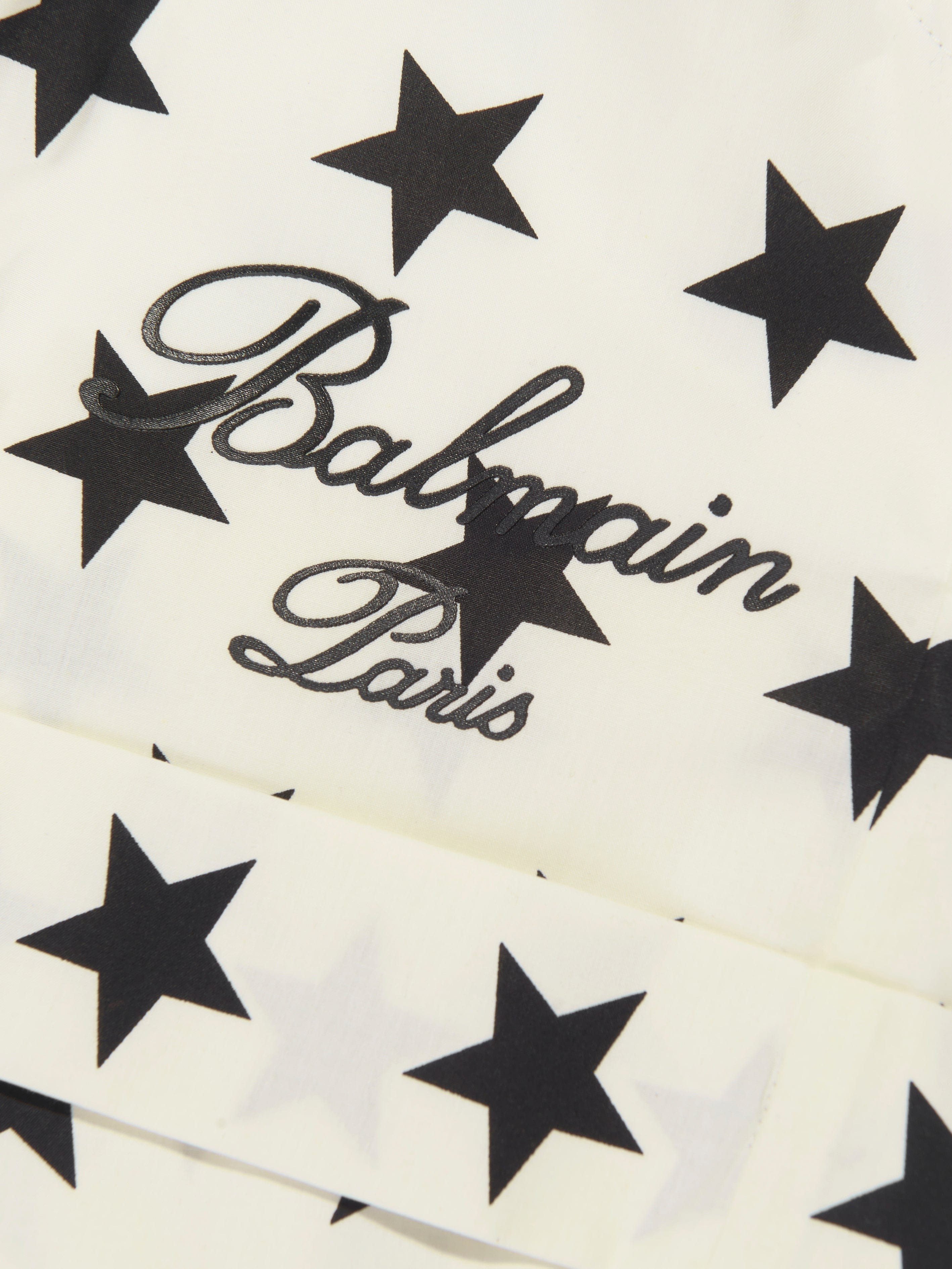 Balmain Girls Star Print Shorts in Ivory