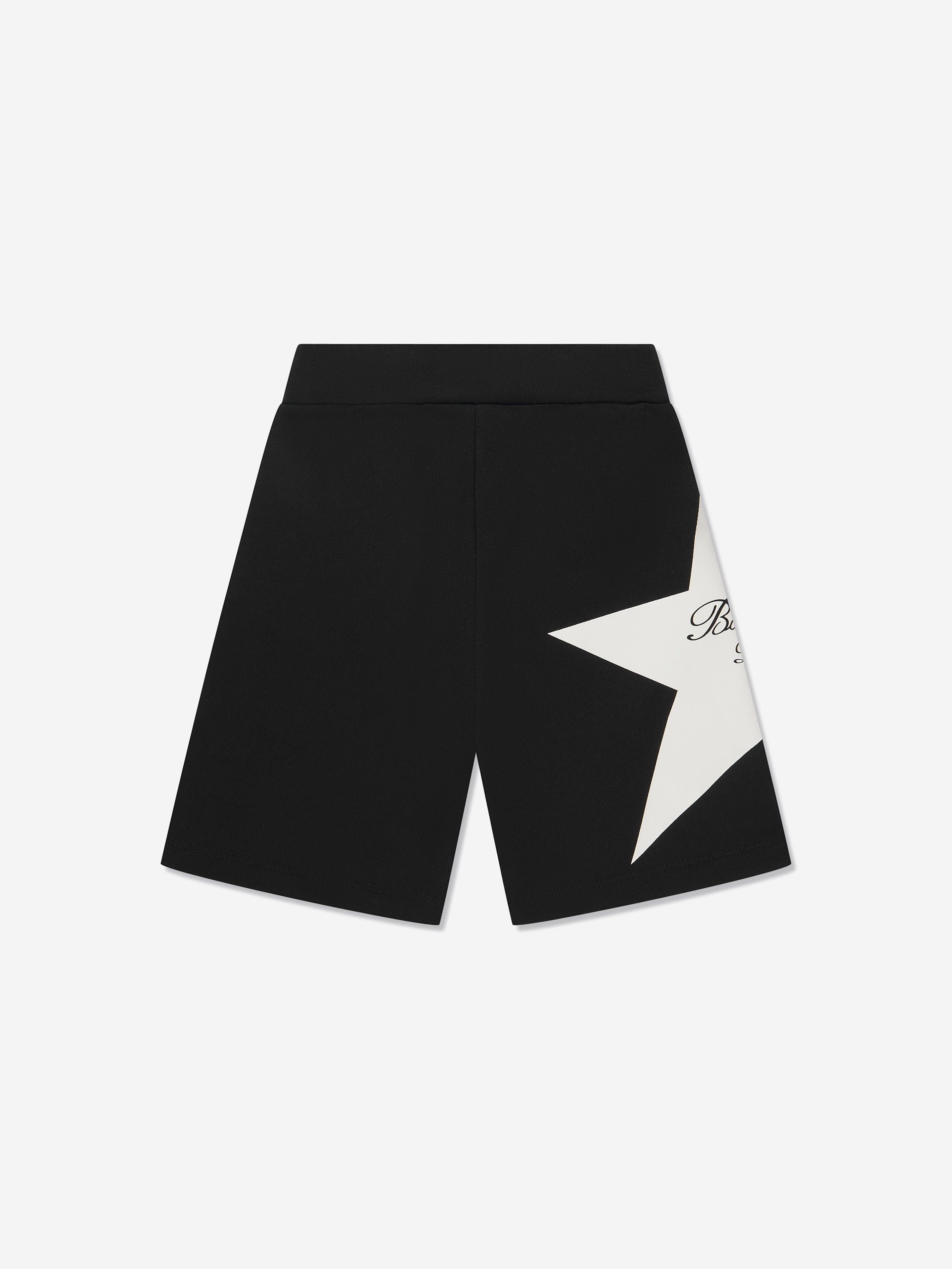 Balmain Kids Star Jersey Shorts in Black