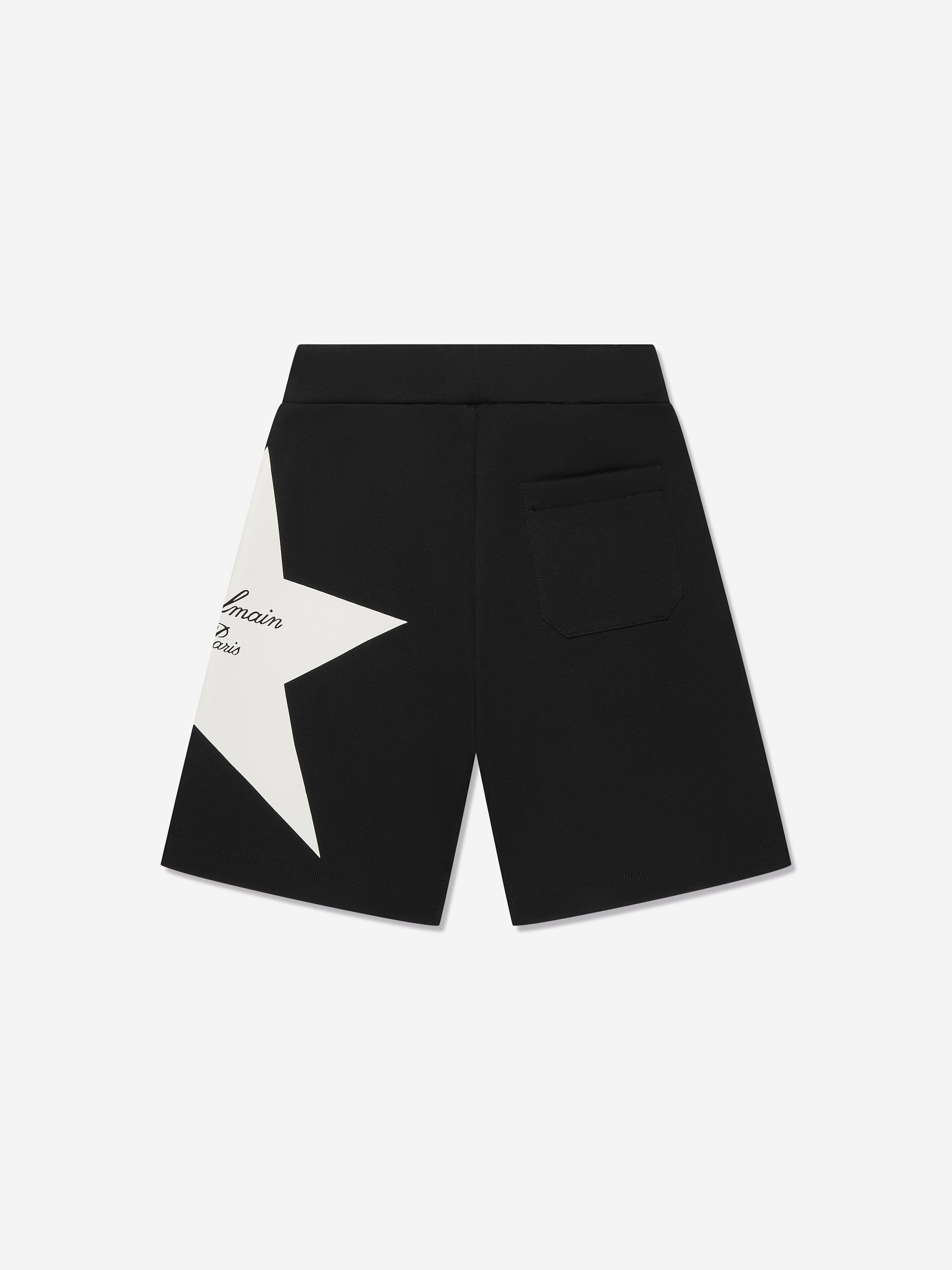 Balmain Kids Star Jersey Shorts in Black