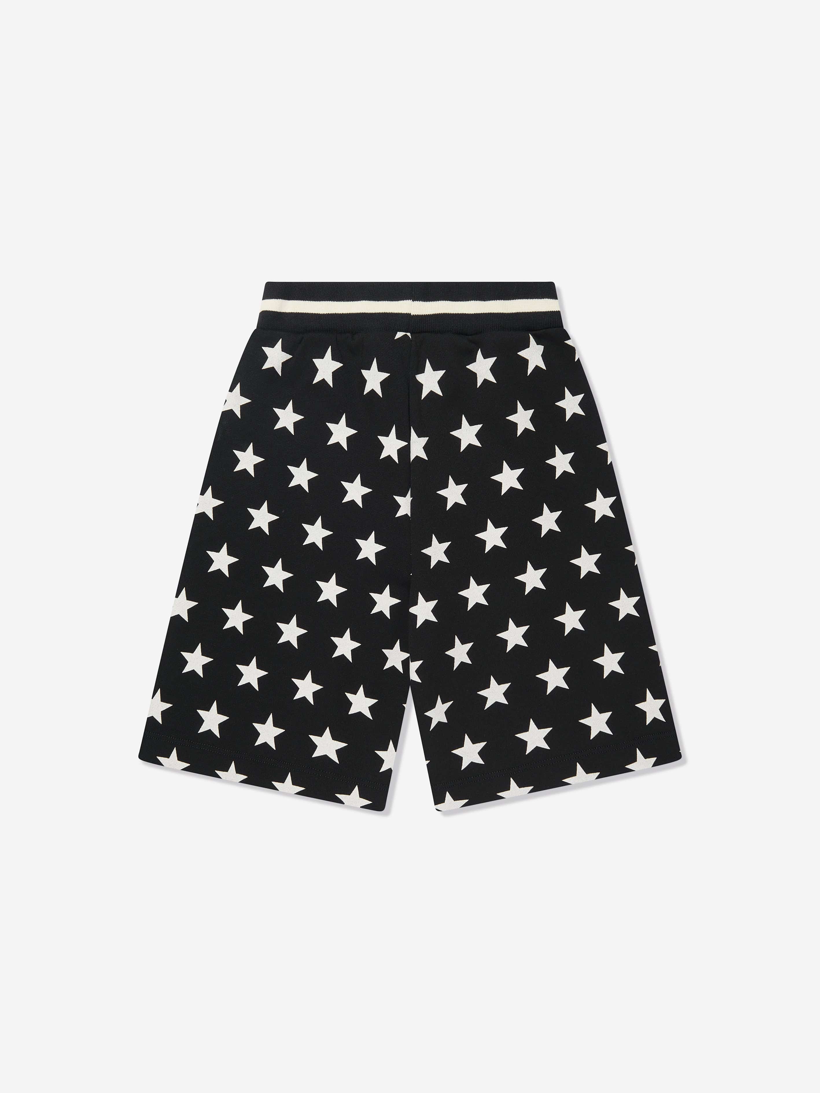 Balmain Boys Star Print Jersey Shorts in Black