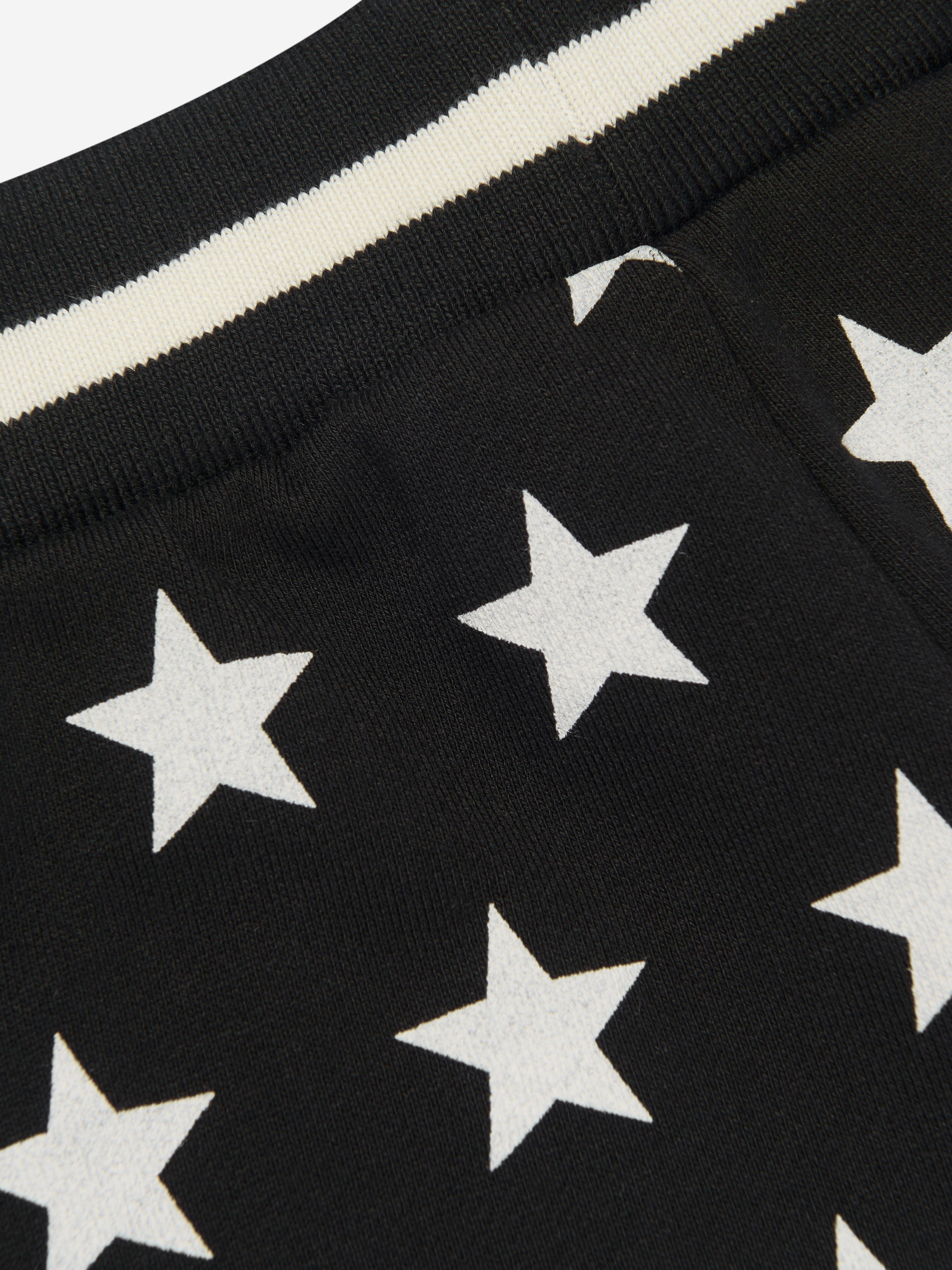 Balmain Boys Star Print Jersey Shorts in Black