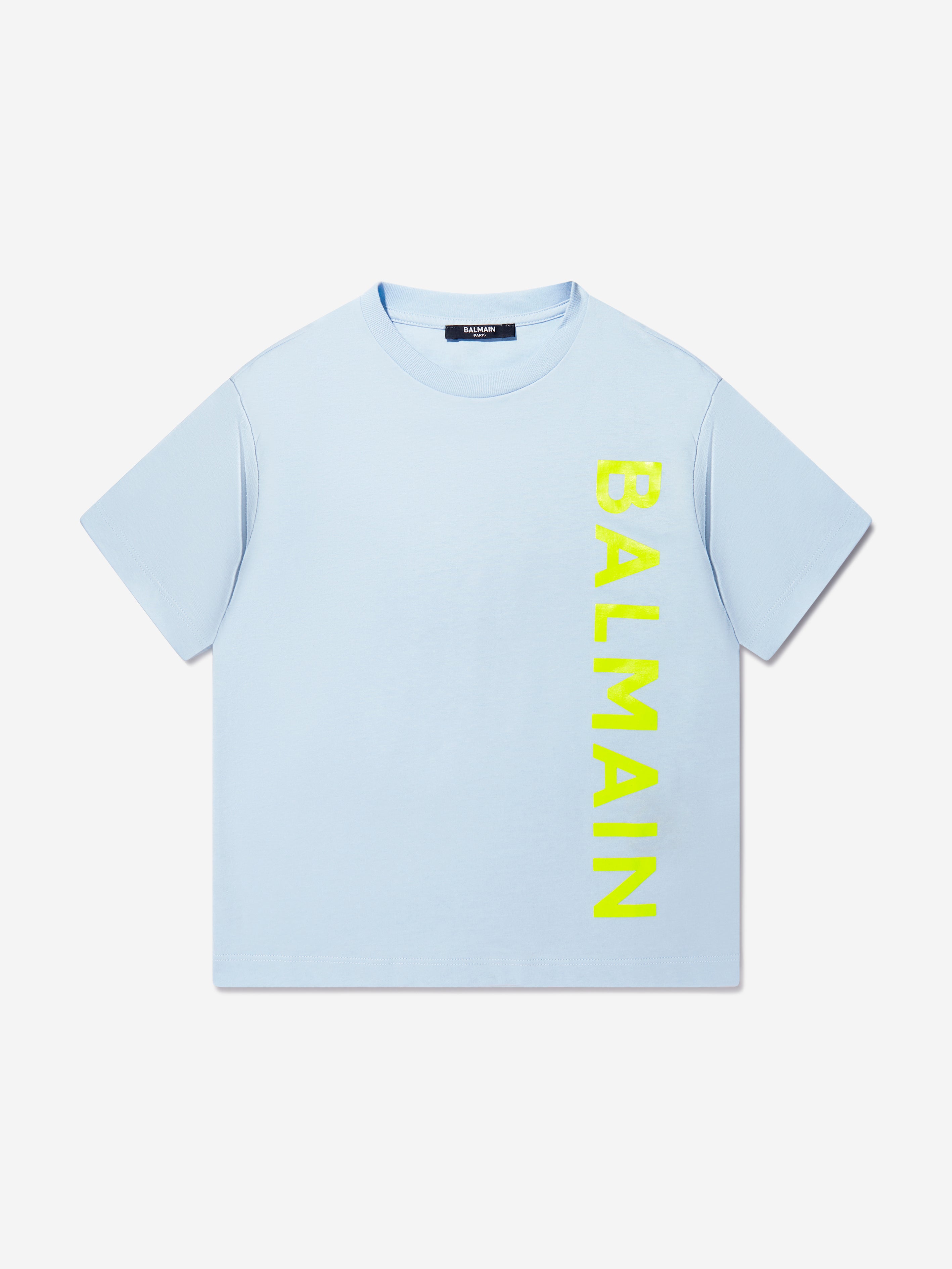 Balmain Boys Logo T-Shirt in Blue