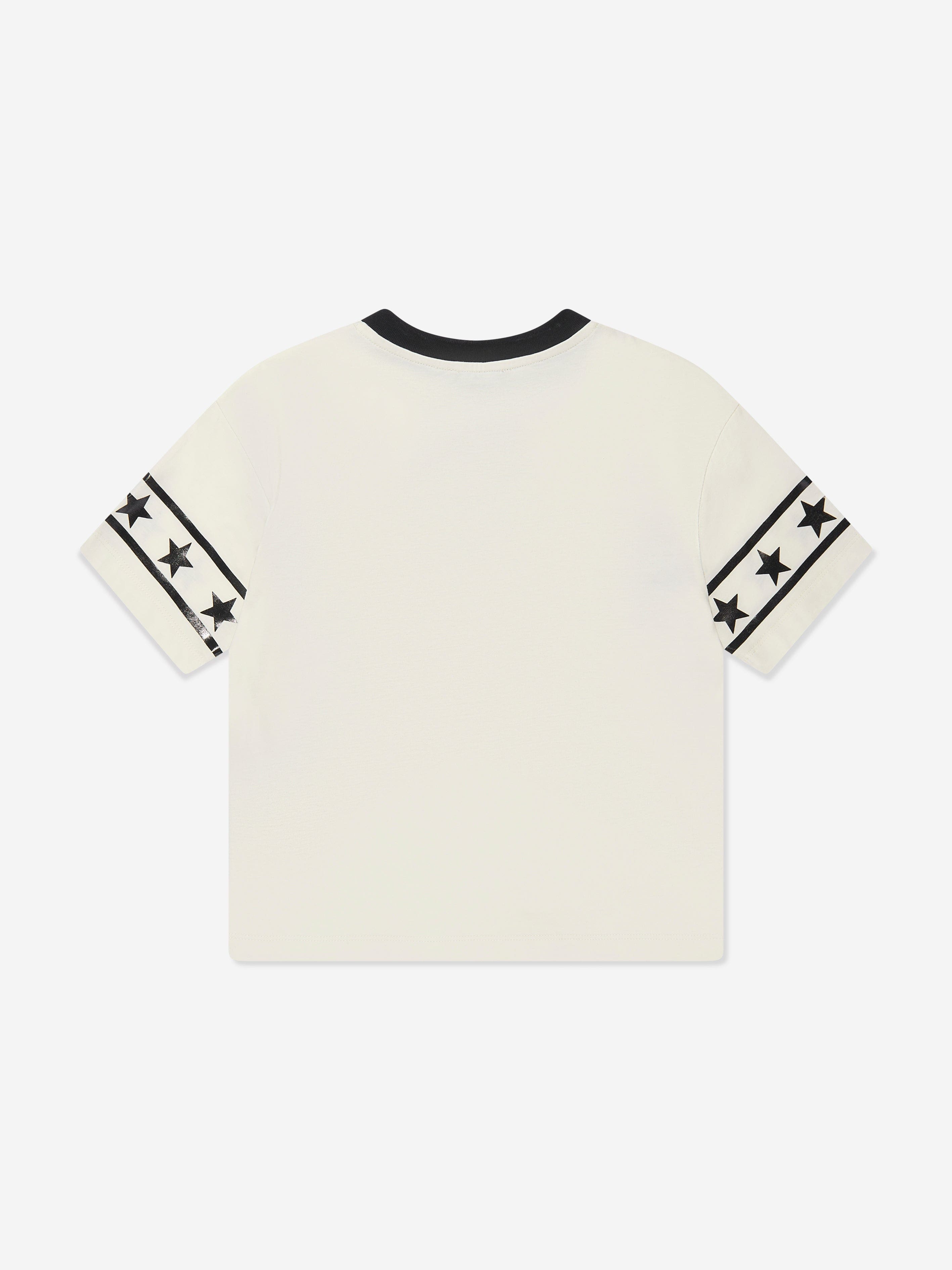 Balmain Kids Star Logo T-Shirt in Ivory