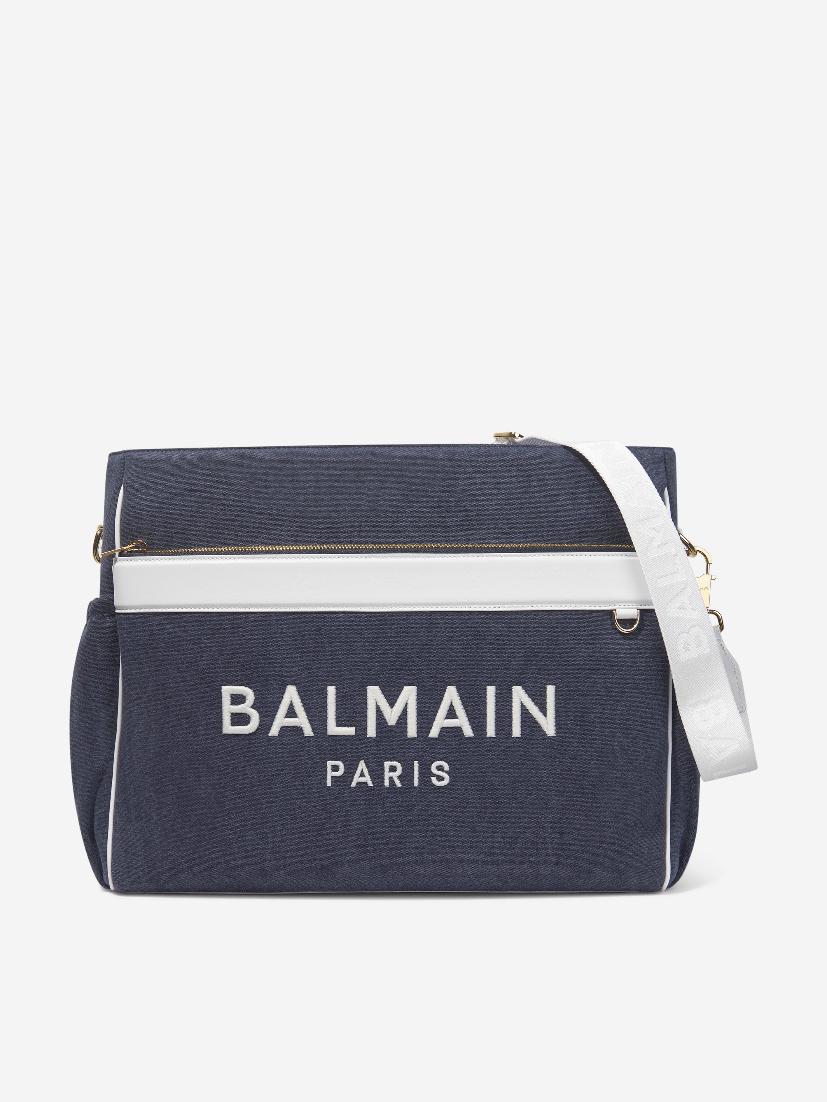 Balmain Baby Logo Changing Bag in Blue (43cm)