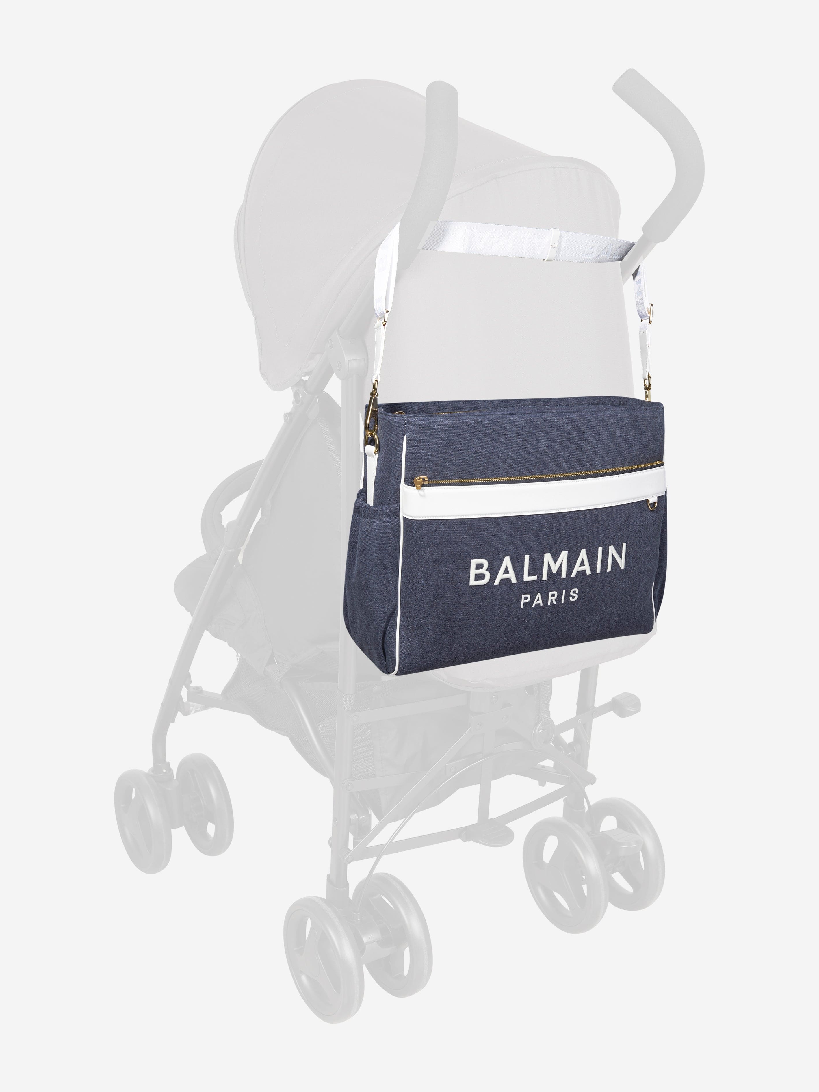 Balmain Baby Logo Changing Bag in Blue (43cm)