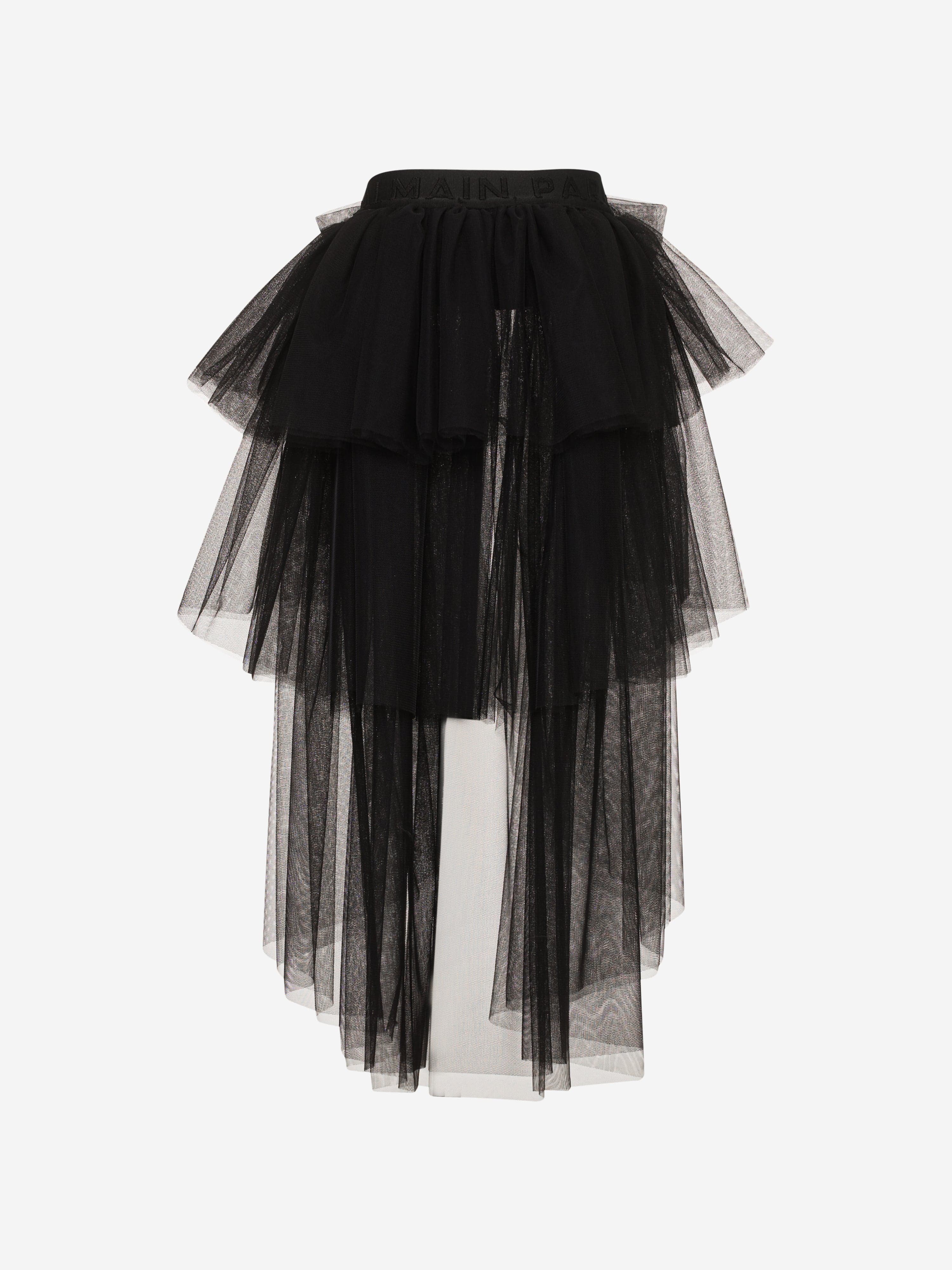 Balmain Girls Occasion Skirt in Black