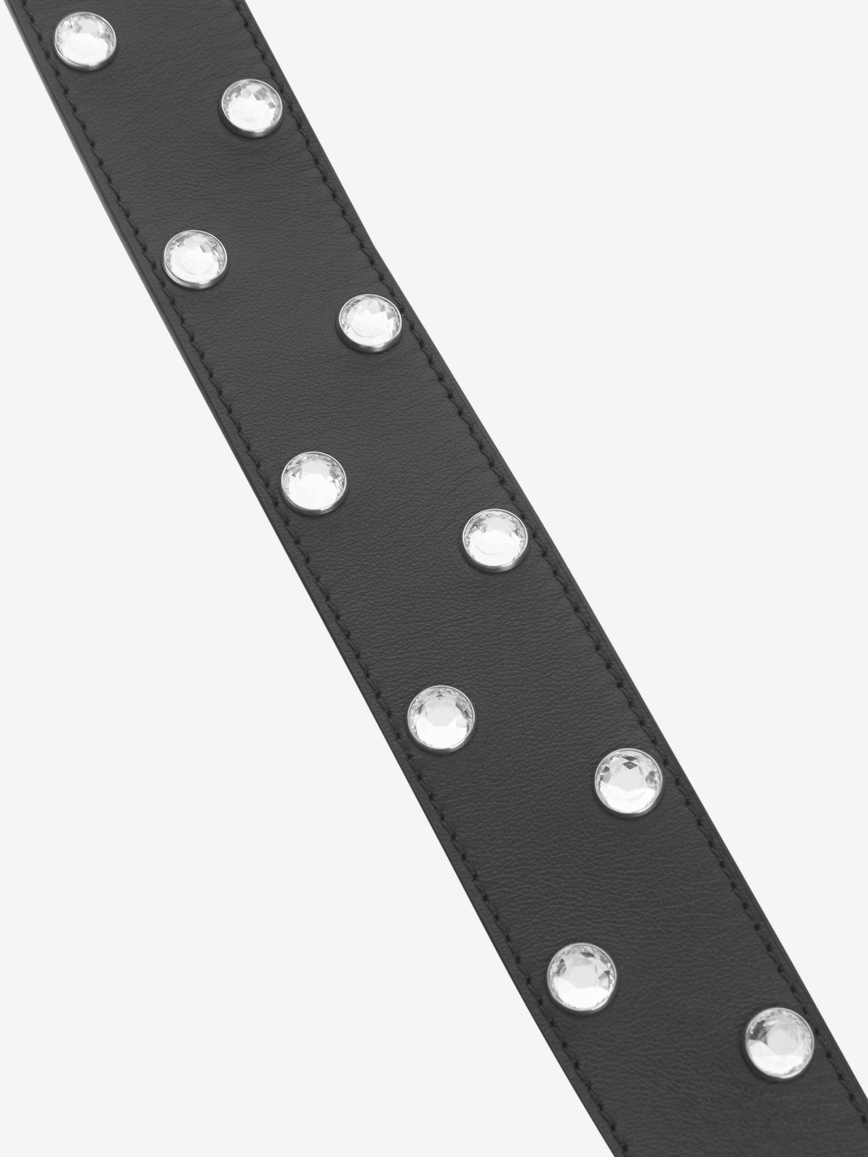 Balmain Girls Leather Belt in Black