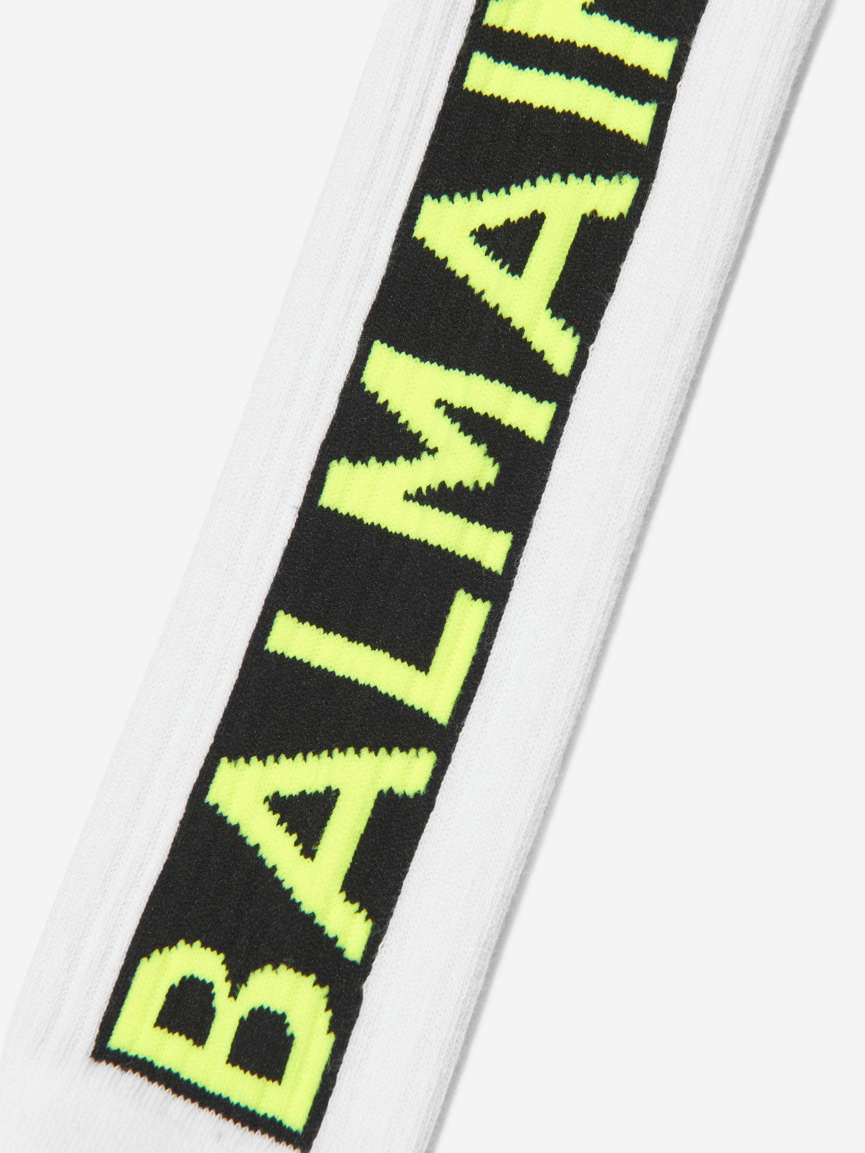 Balmain Boys Logo Socks in White