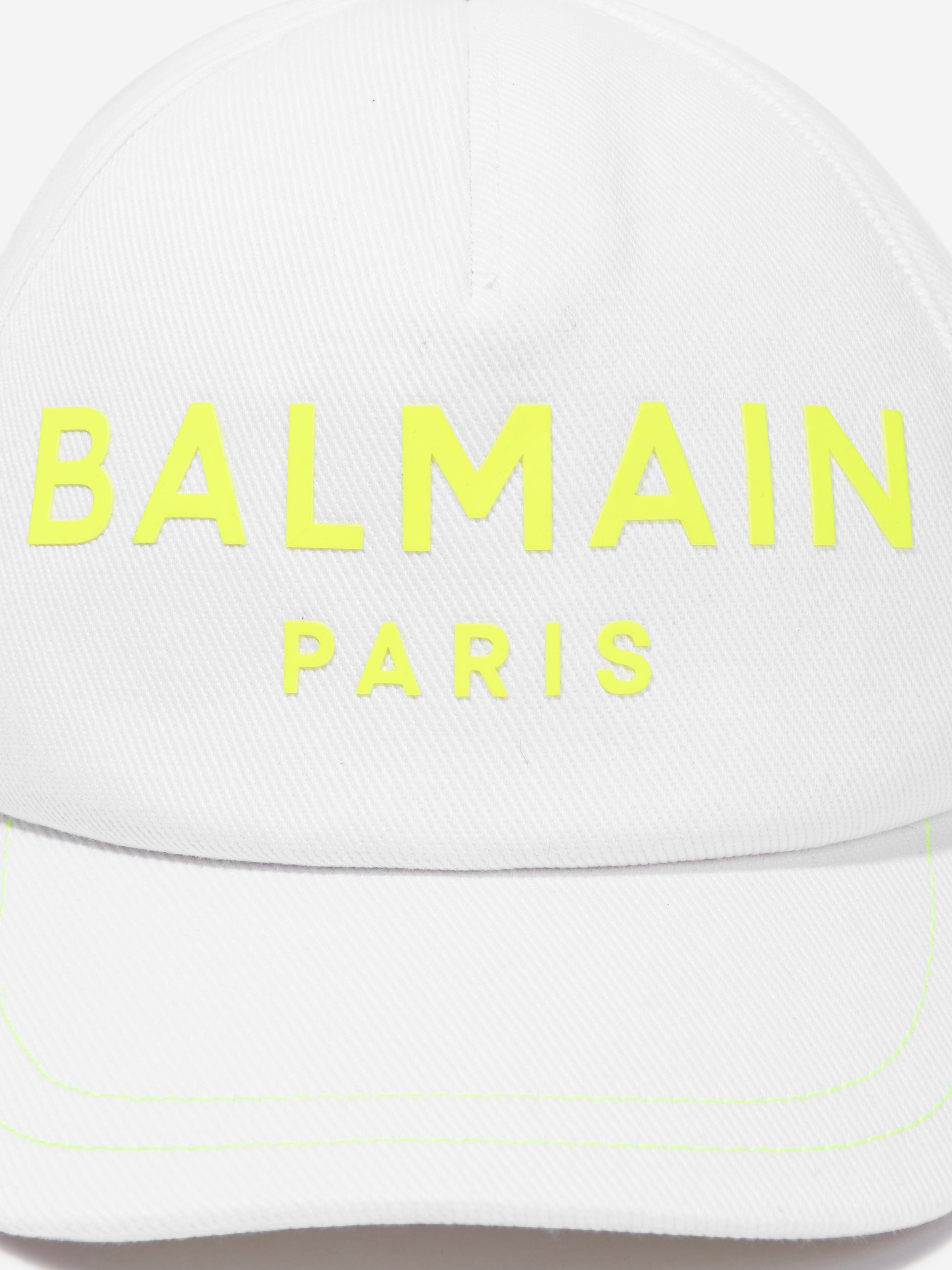 Balmain Boys Logo Cap in White