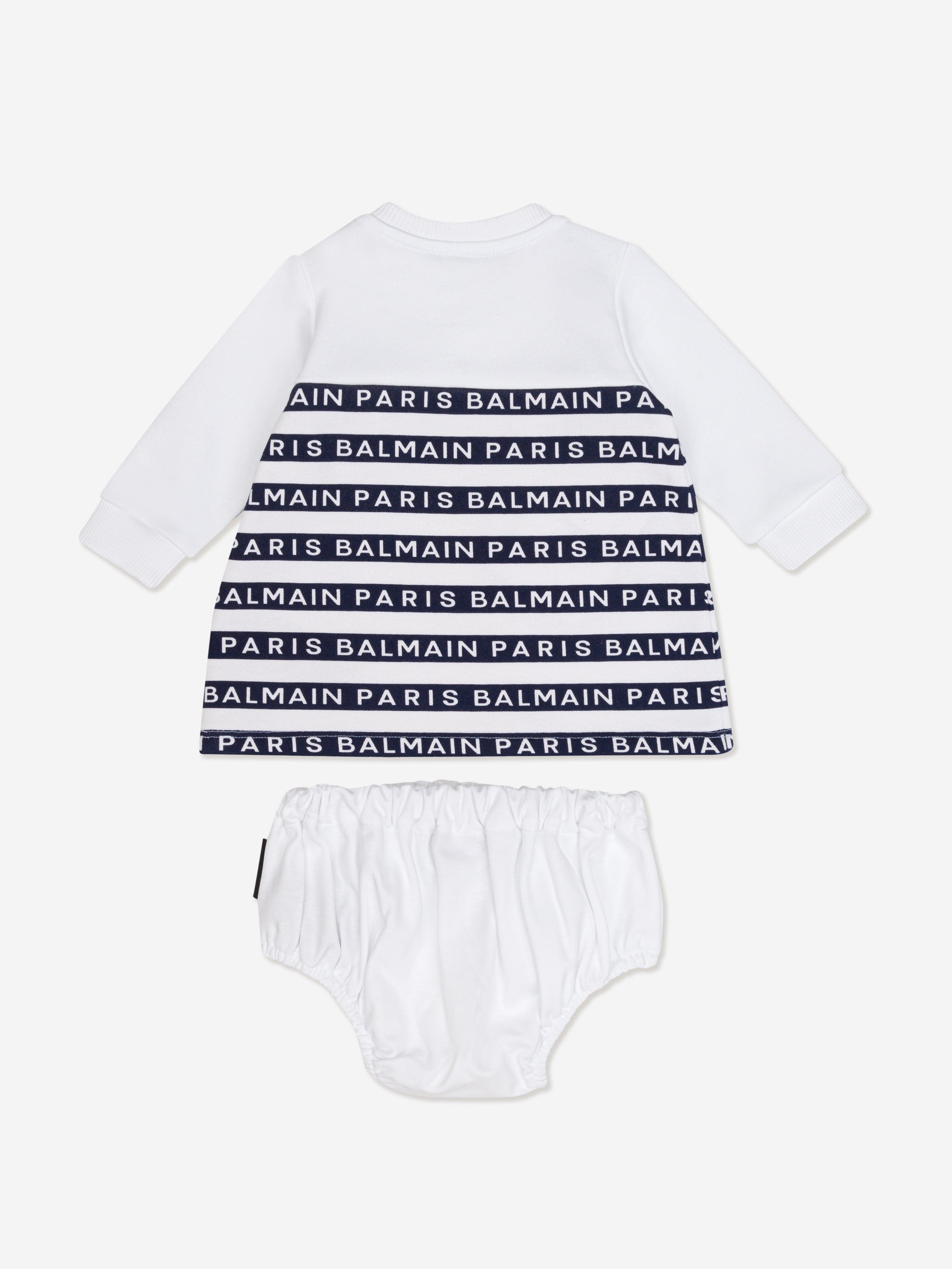 Balmain Baby Girls Jersey Dress in Blue