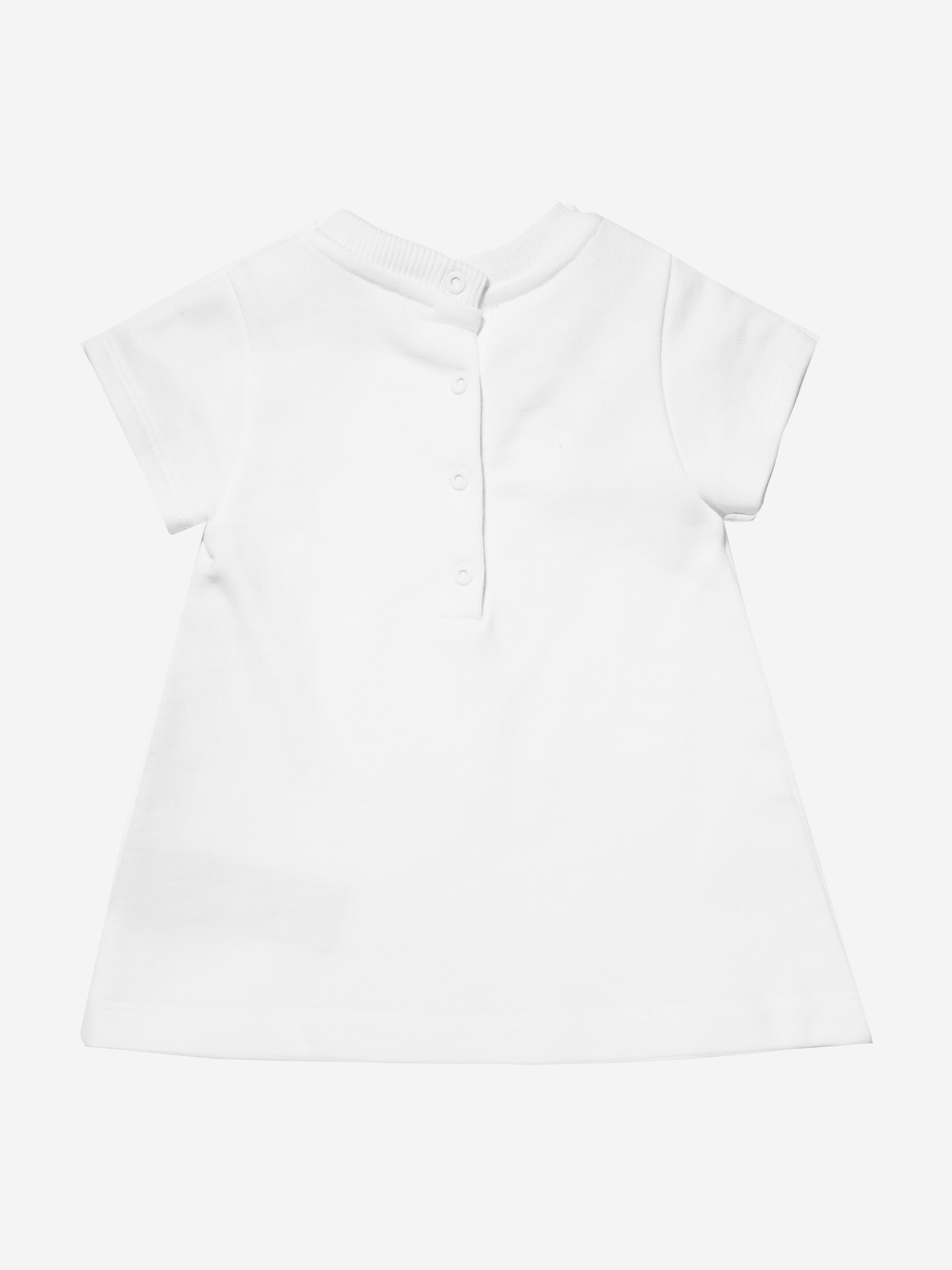 Balmain Baby Girls Logo T-Shirt Dress in White