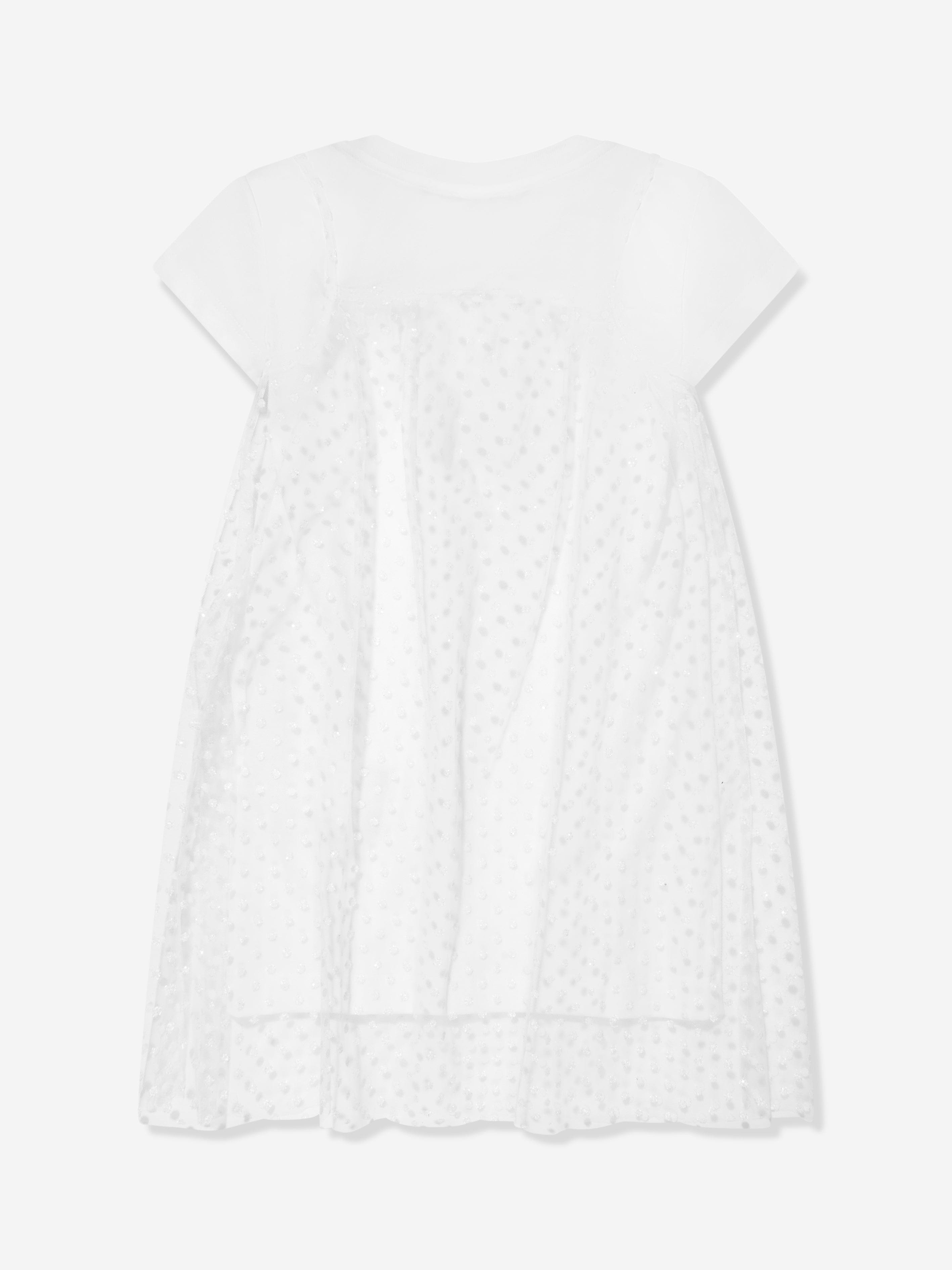 Balmain Girls 2 In 1 Dress in White