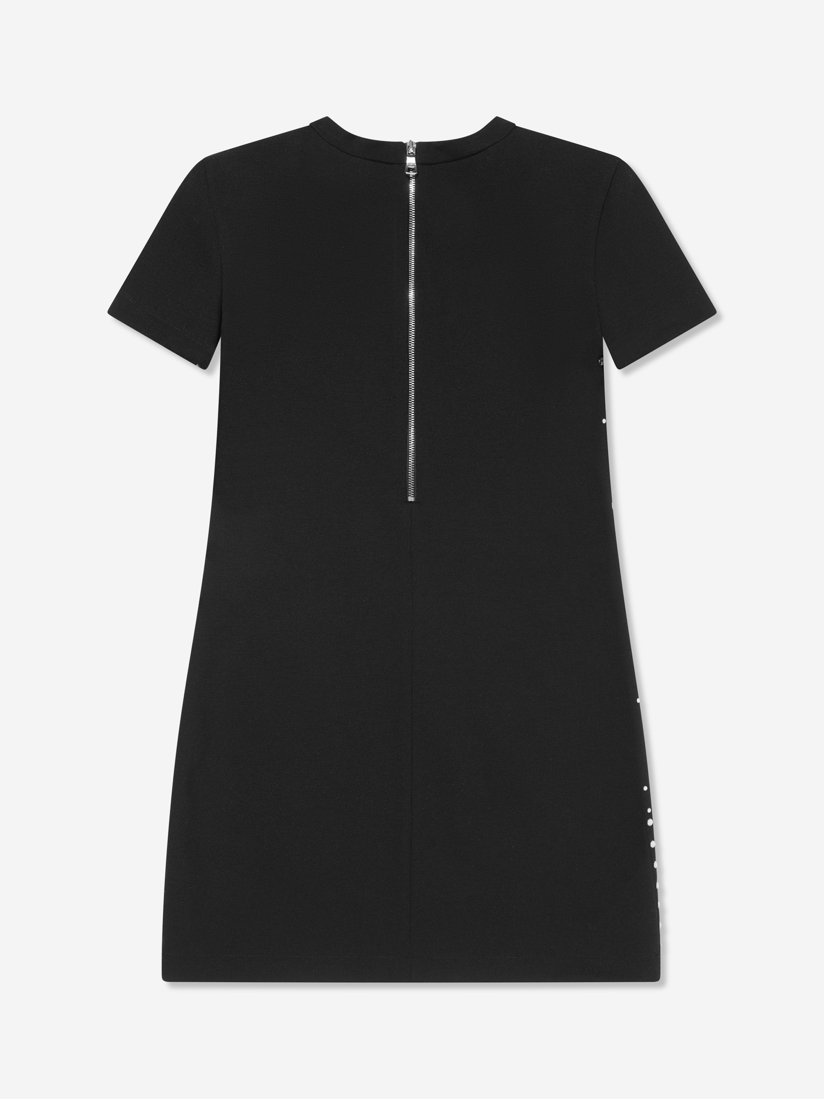 Balmain Girls Diamante Milano Dress in Black