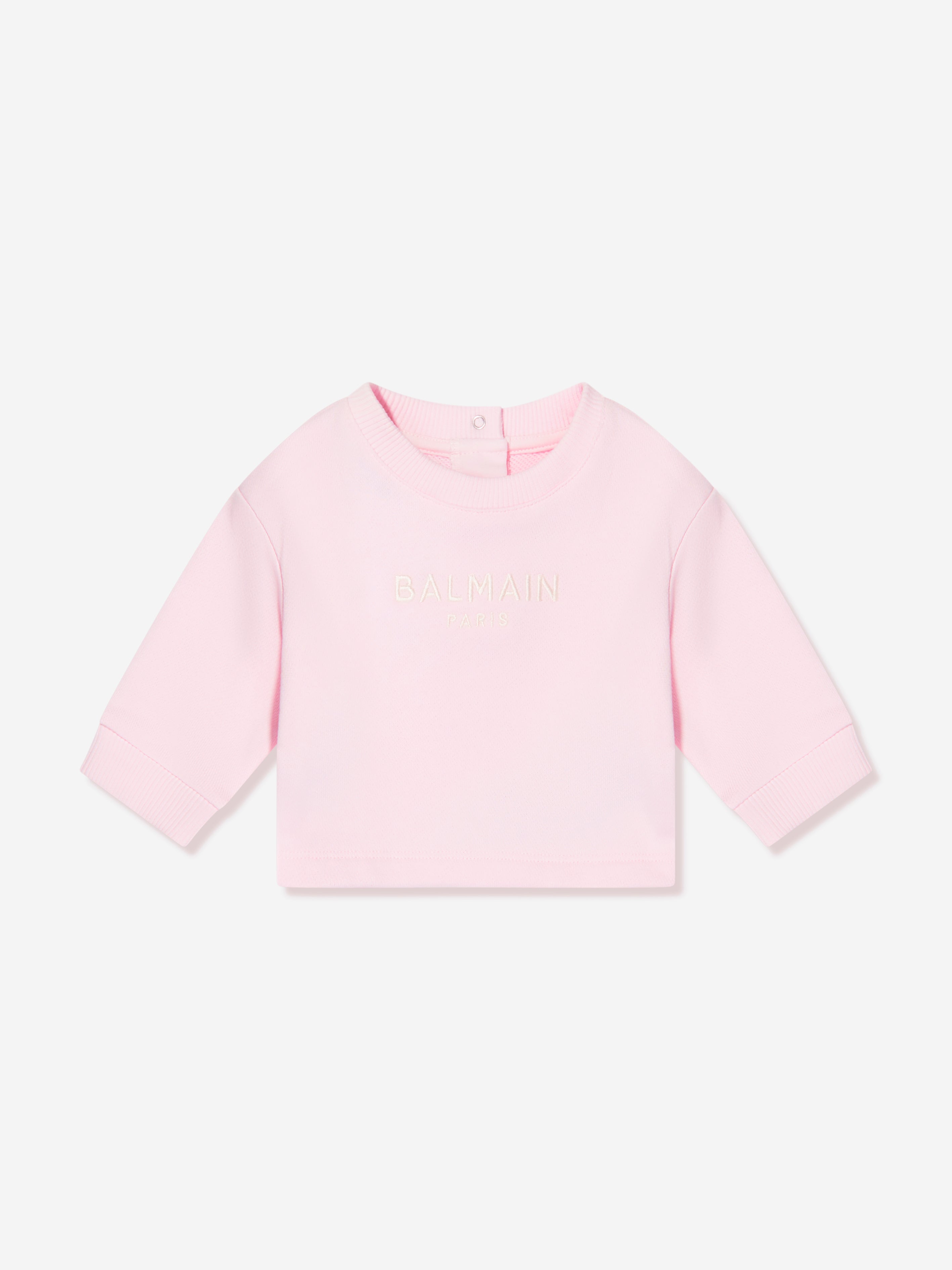 Balmain Baby Girls Logo Sweatshirt in Pink