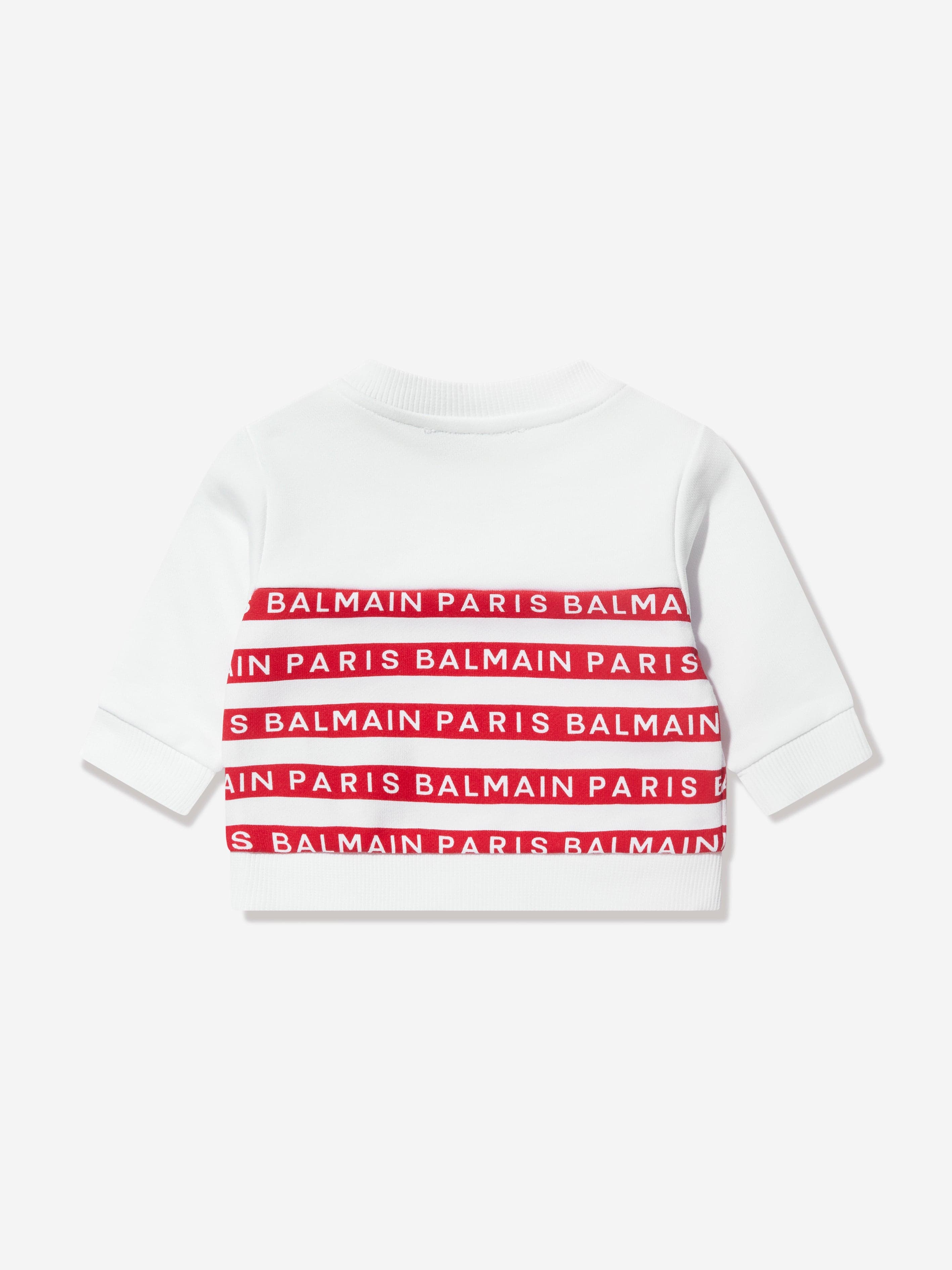 Balmain Baby Boys Strped Logo Sweatshirt in White