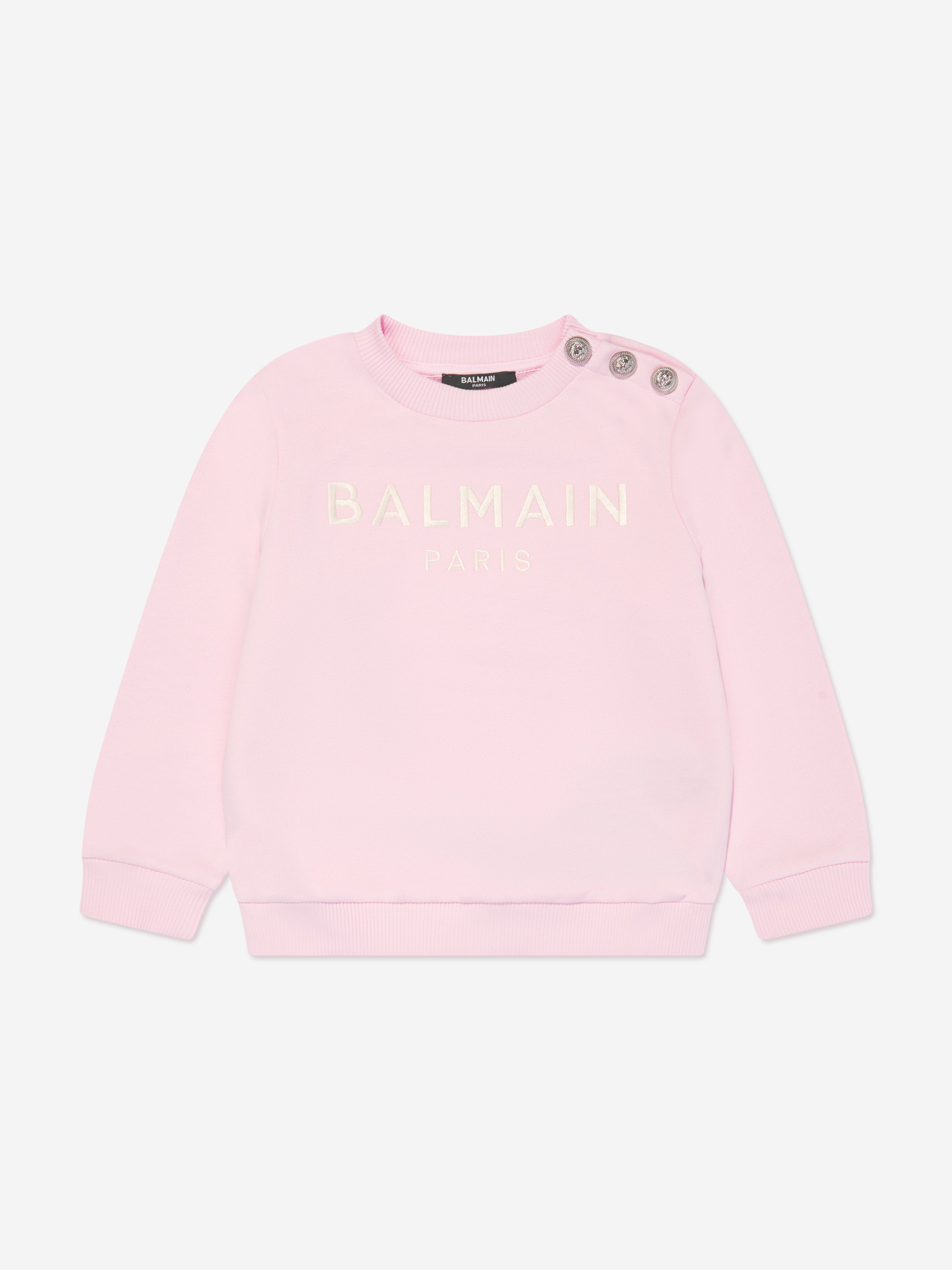 Balmain Girls Logo Sweatshirt in Pink