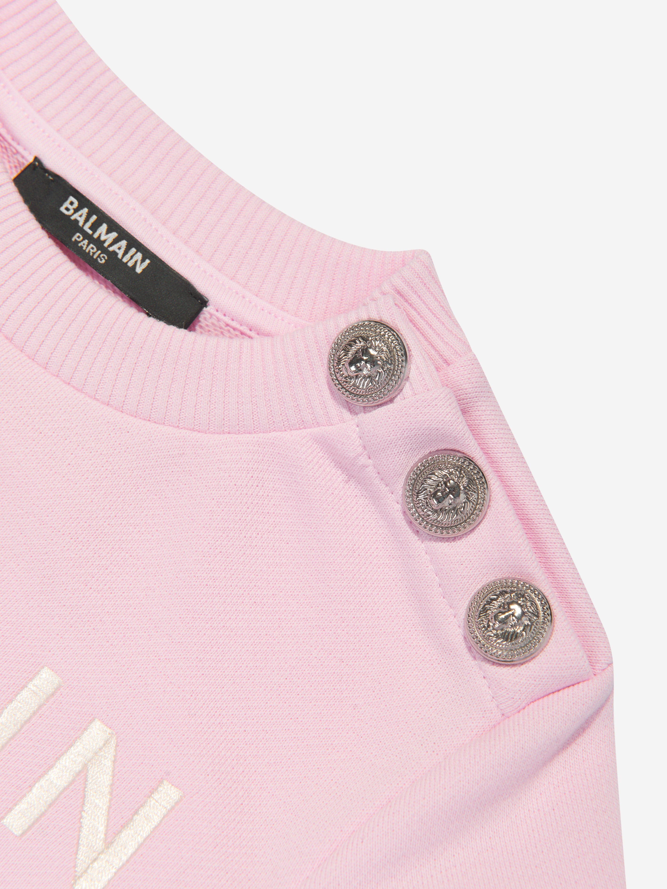 Balmain Girls Logo Sweatshirt in Pink