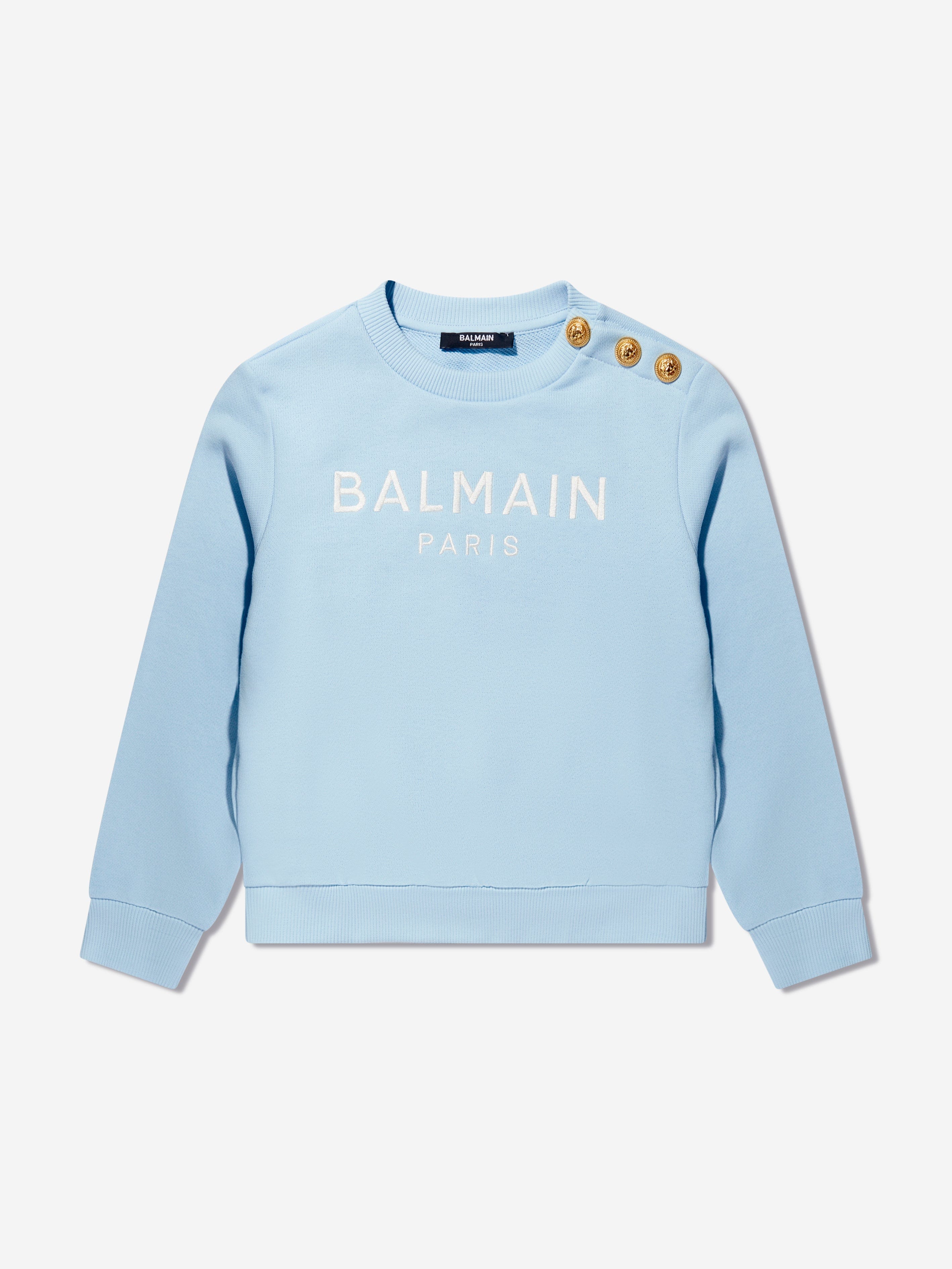 Balmain Girls Logo Sweatshirt in Blue