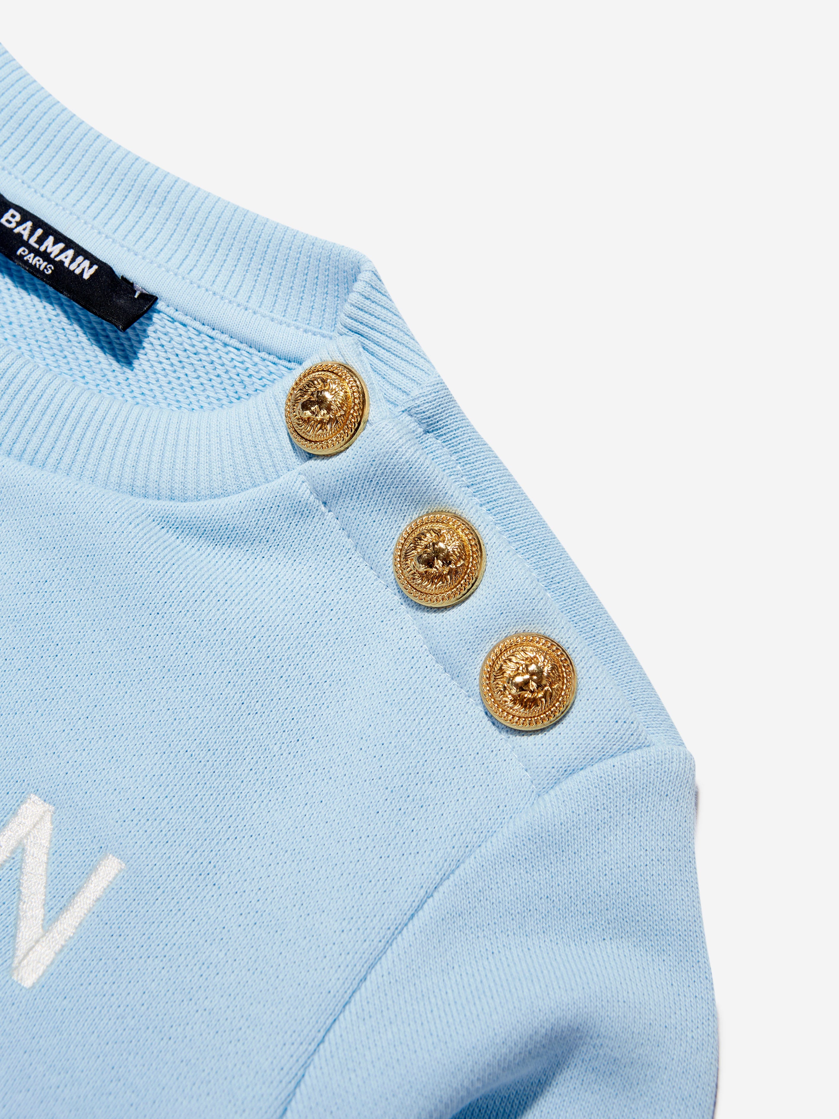 Balmain Girls Logo Sweatshirt in Blue