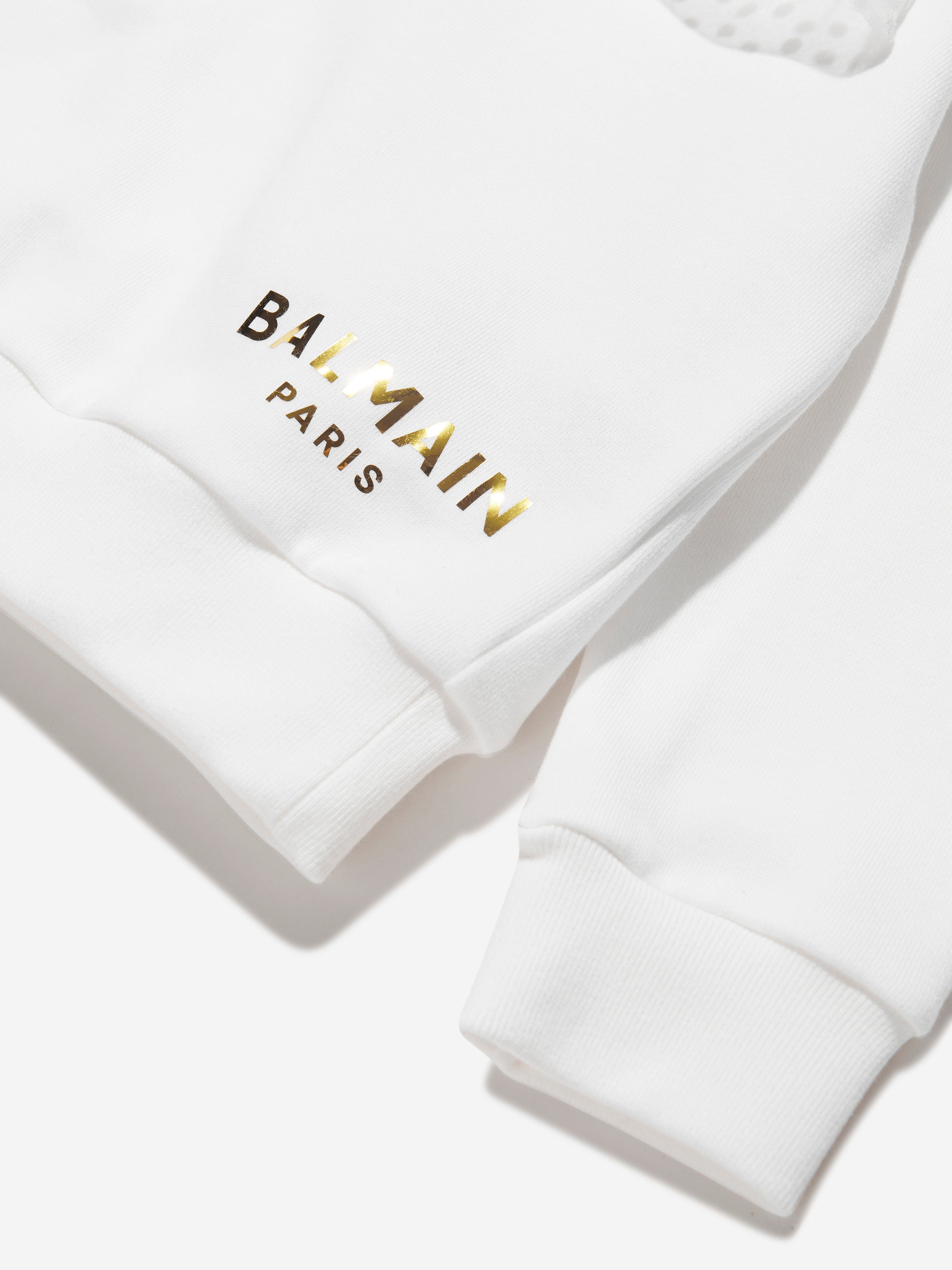 Balmain Girls Bow Sweatshirt in White