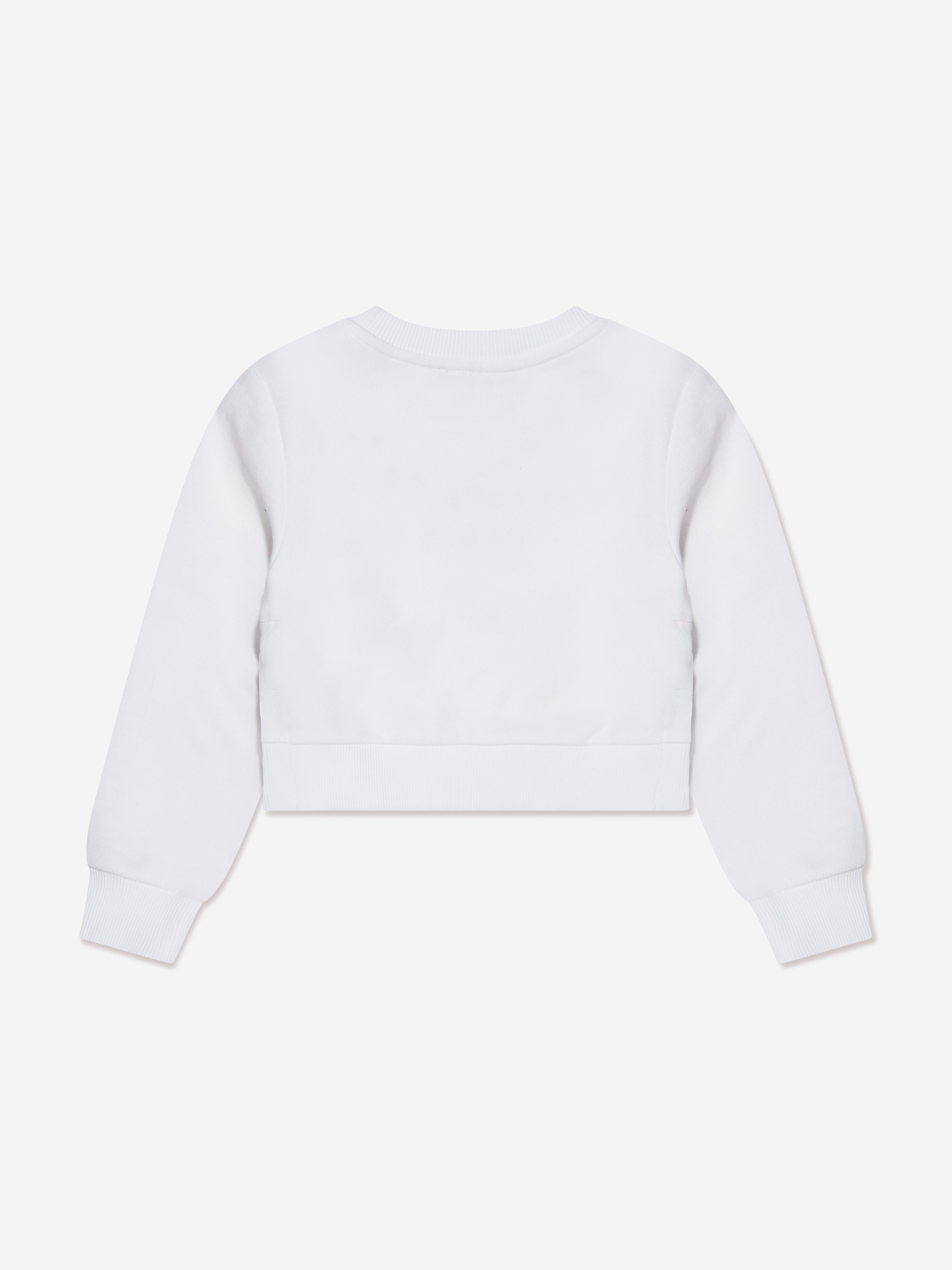 Balmain Girls Logo Sweatshirt in White