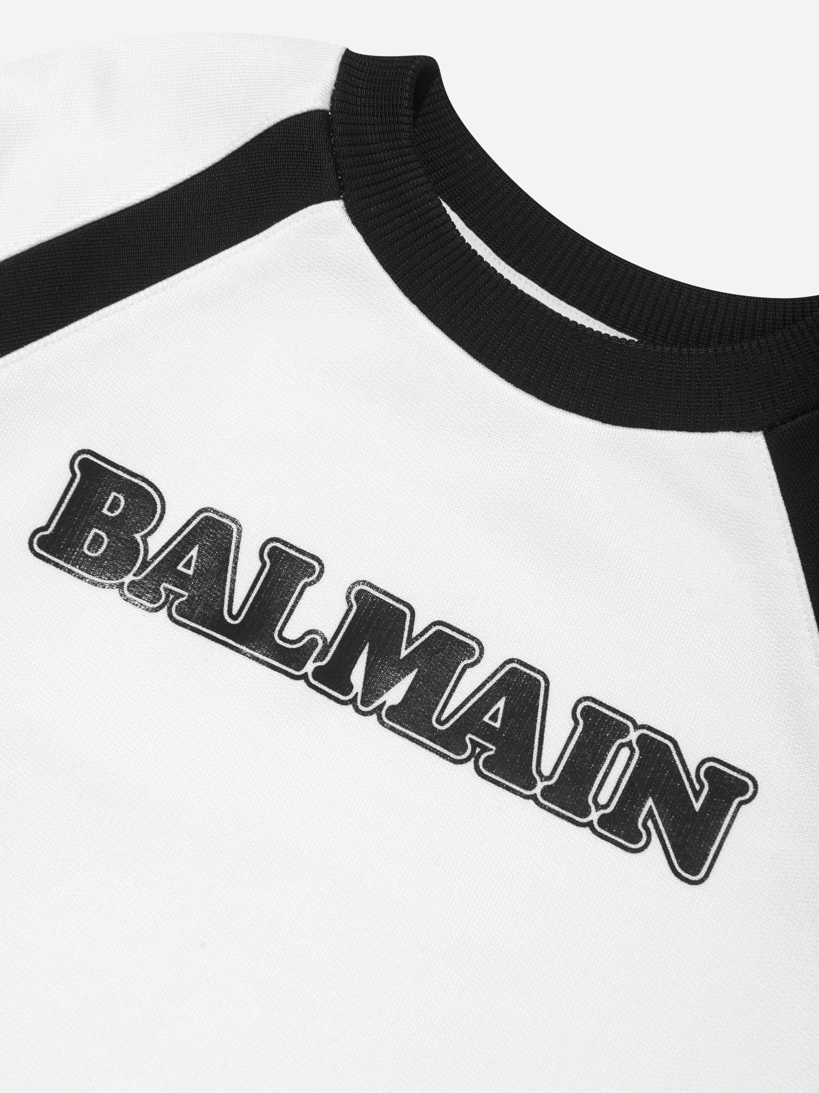 Balmain Boys Logo Sweatshirt in White