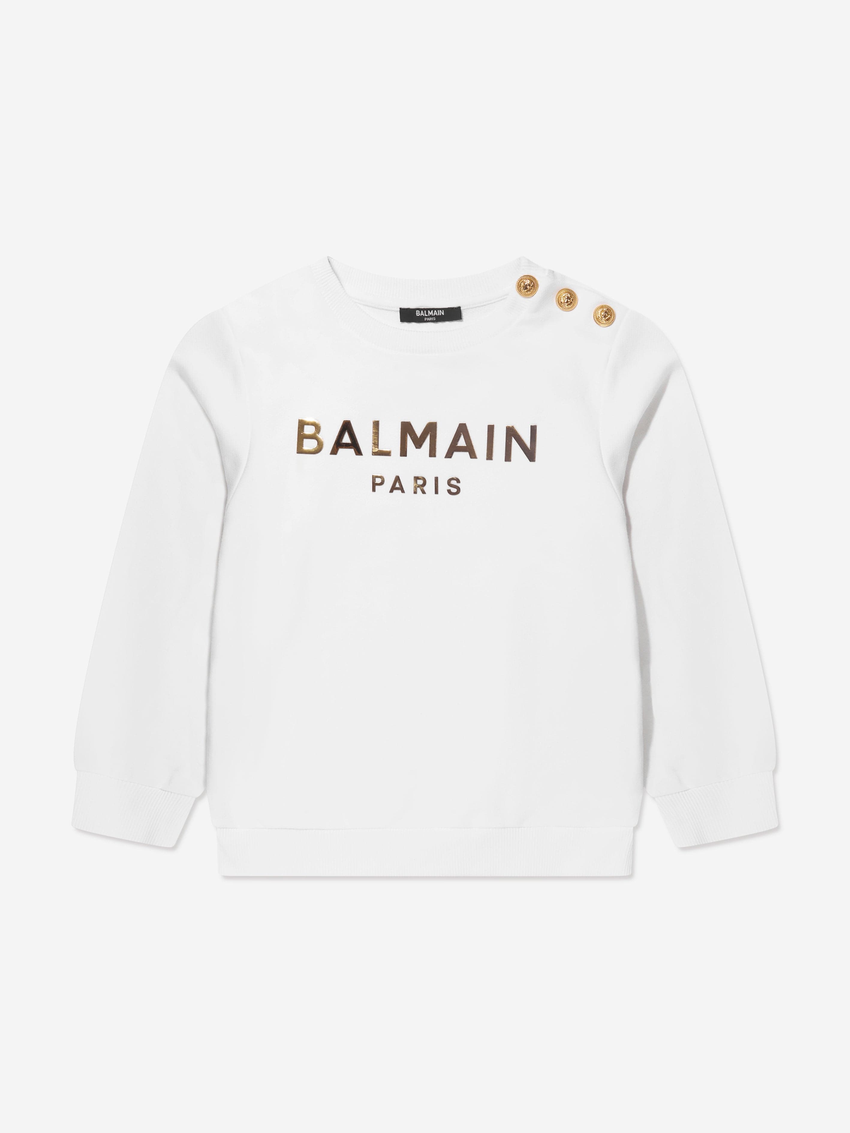 Balmain Boys Logo Sweatshirt in White